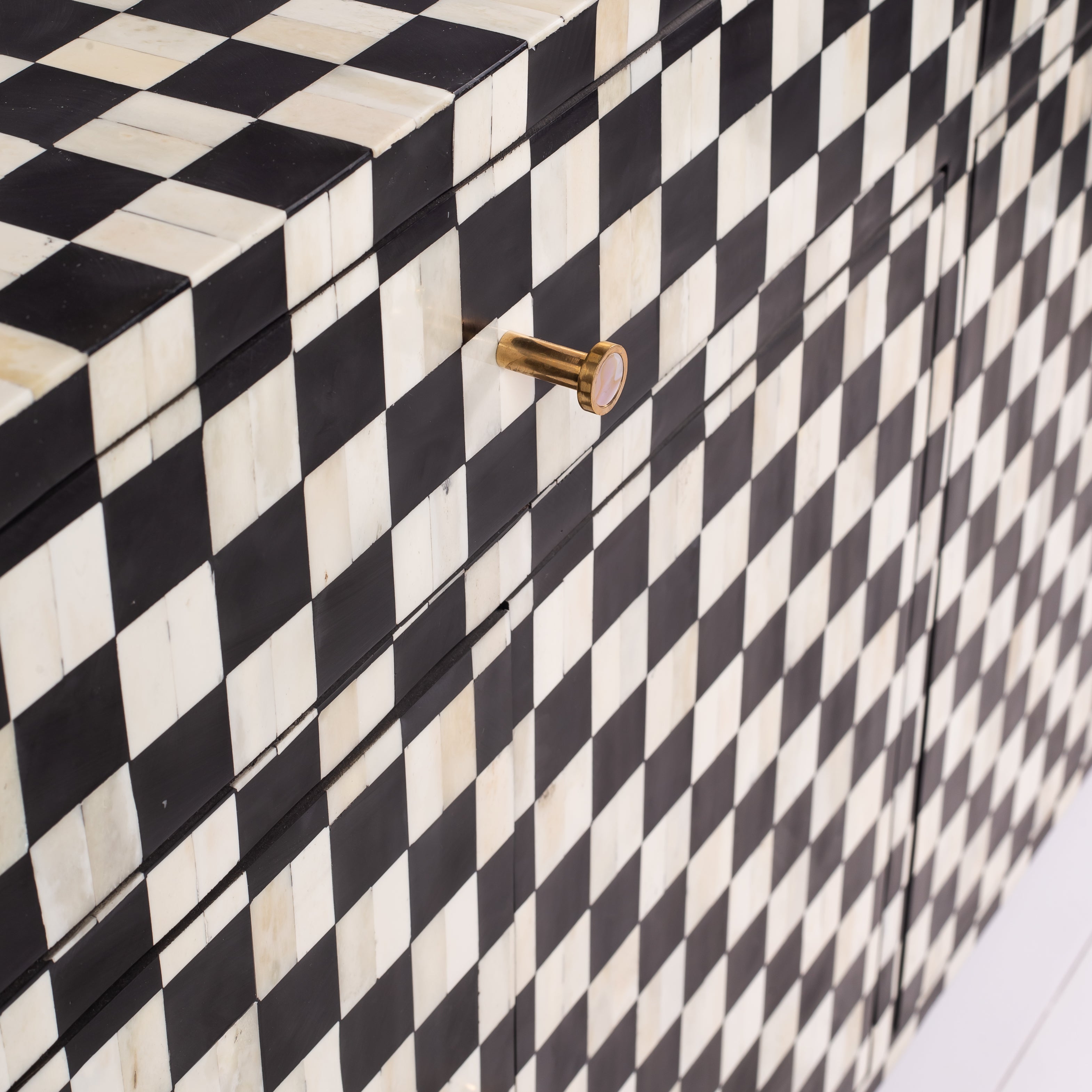 Maze Sideboard Buffet - Black Bone Inlay Sideboard