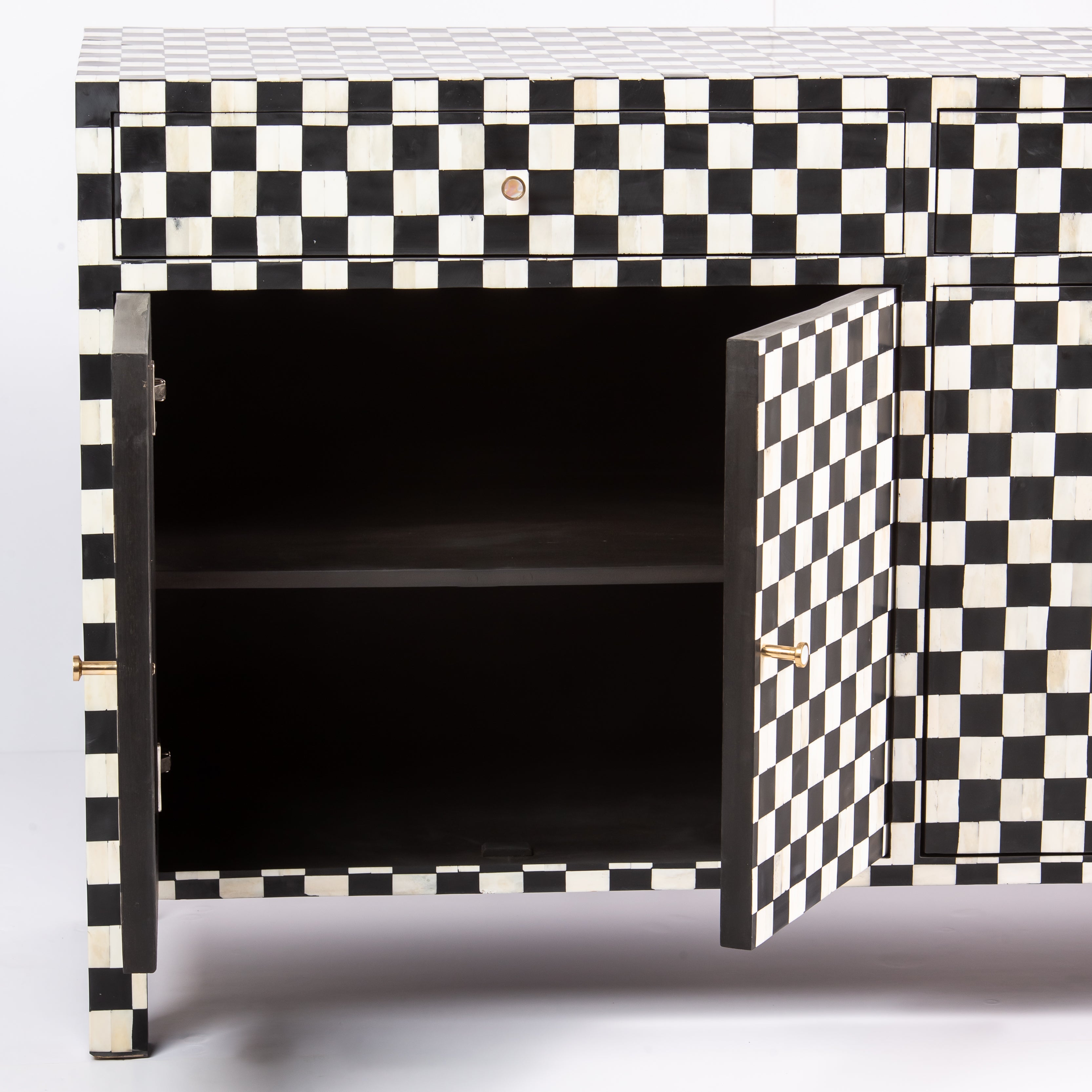Maze Sideboard Buffet - Black Bone Inlay Sideboard