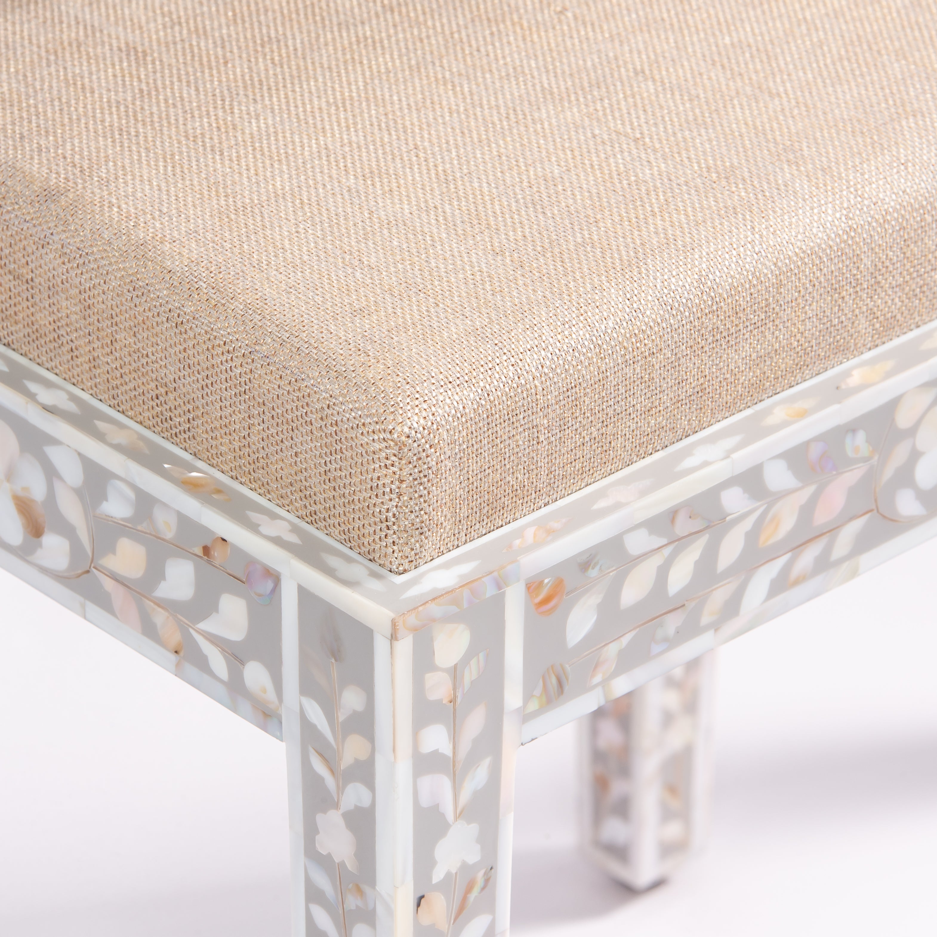 وحدة تحكم ومقعد تسريحة Iris - رمادي لؤلؤي