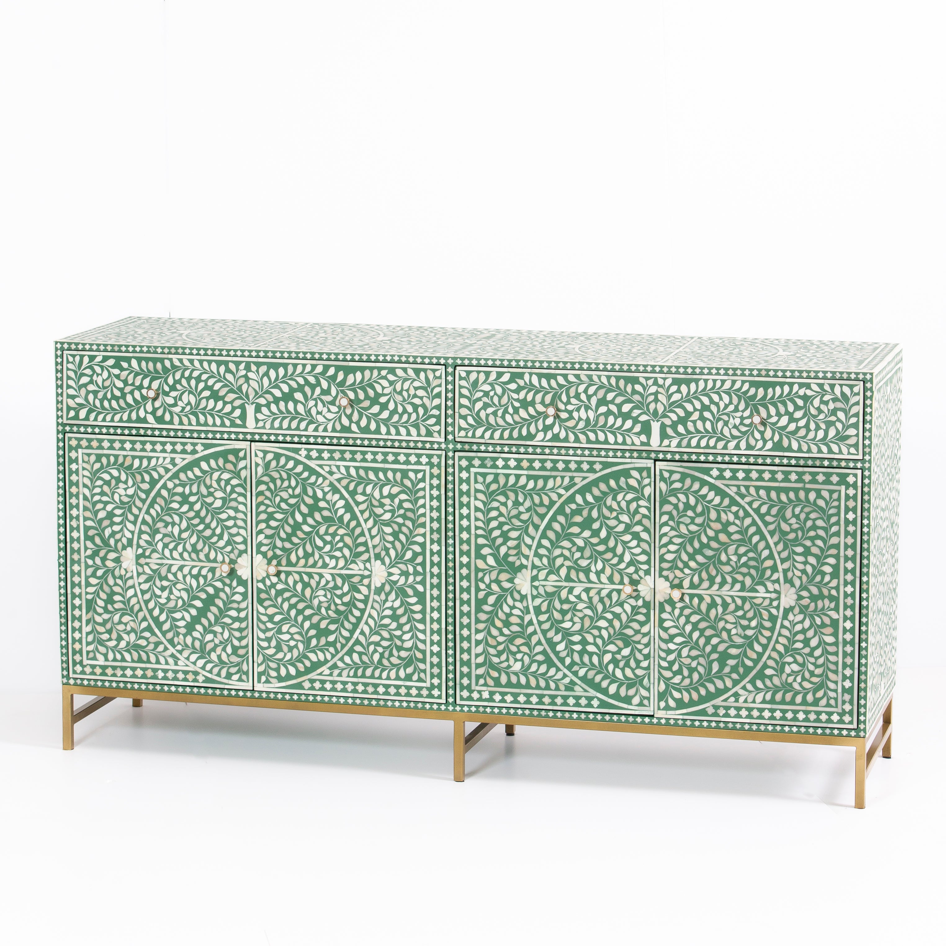 Jade Sideboard Buffet - Green Bone Inlay