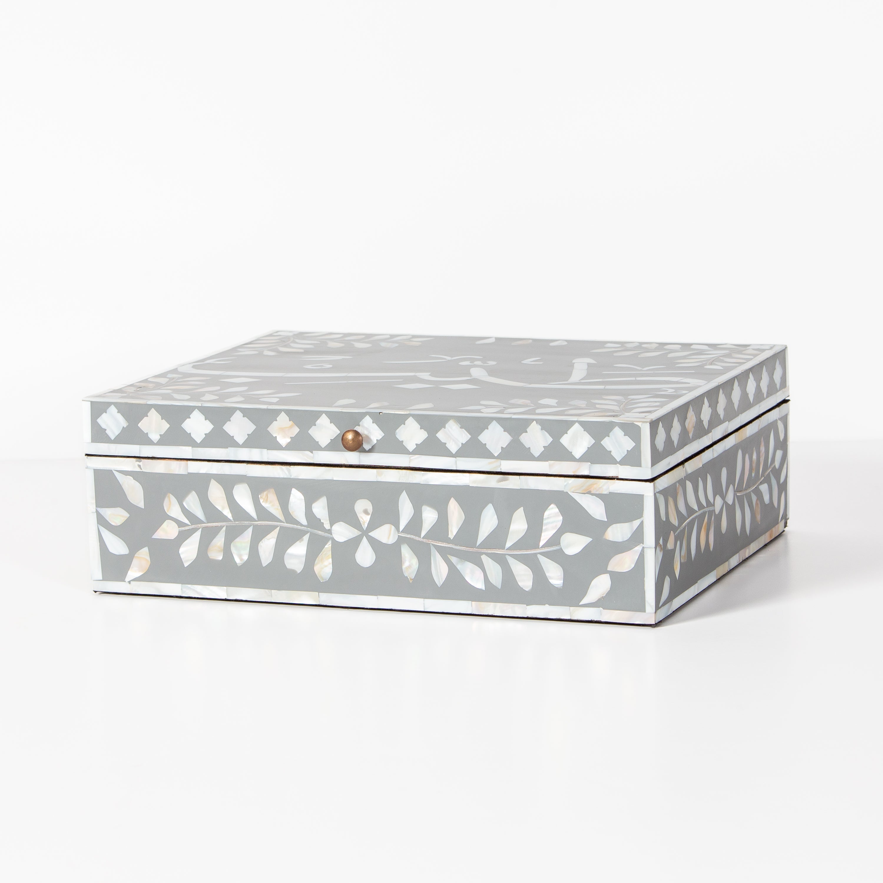 Iris Box - Grey Mother of Pearl Inlay