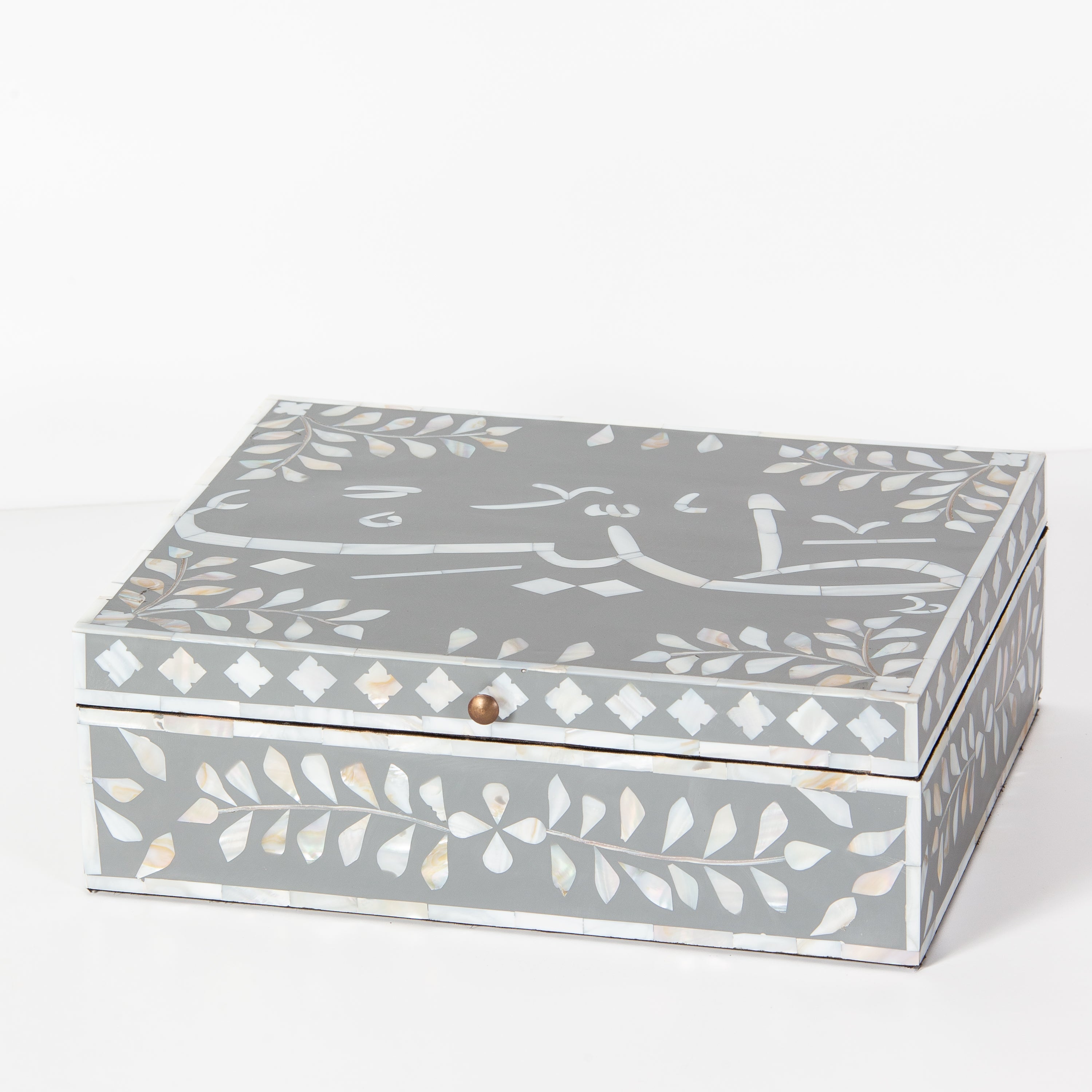 Iris Box - Grey Mother of Pearl Inlay