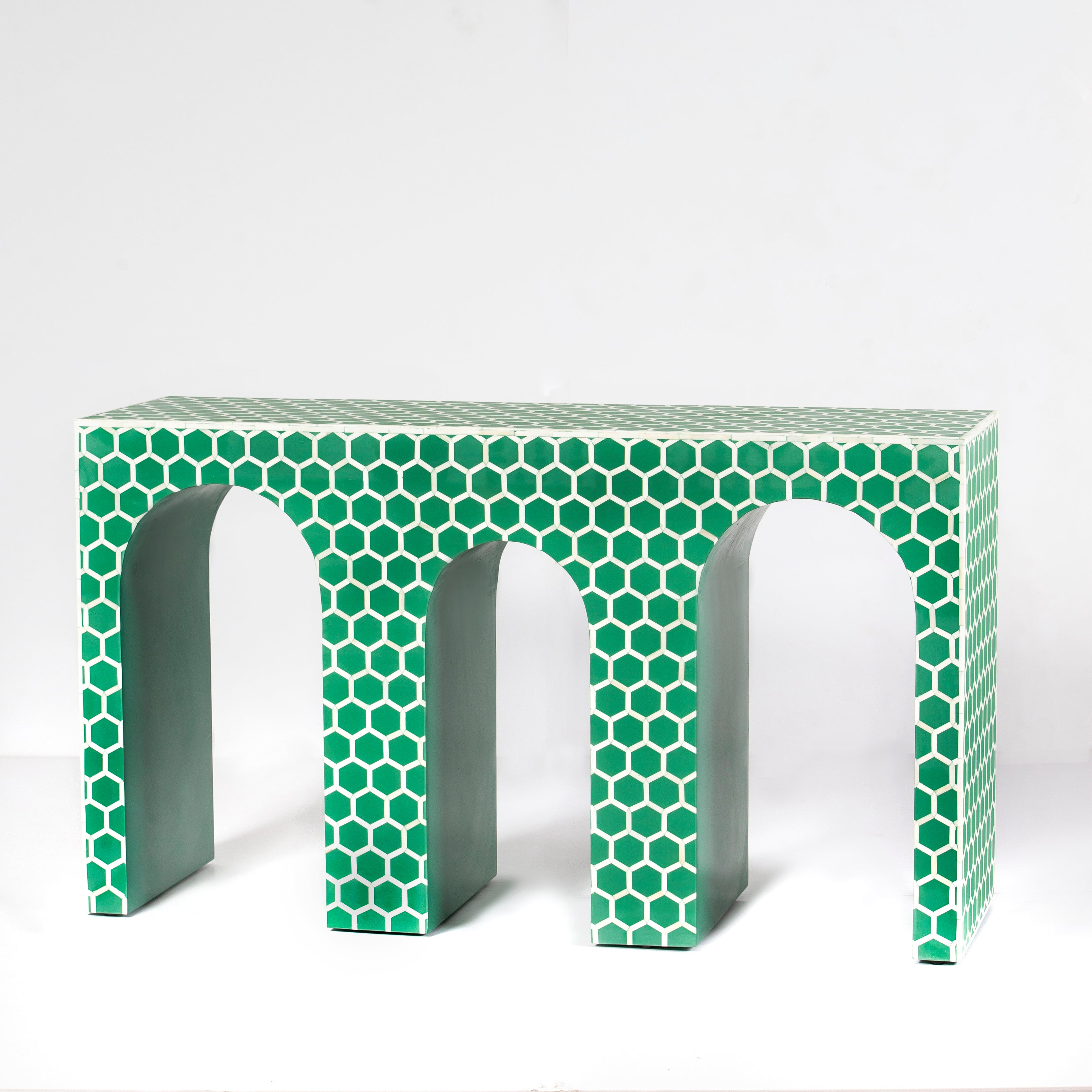 Emera Console - Green Bone Inlay