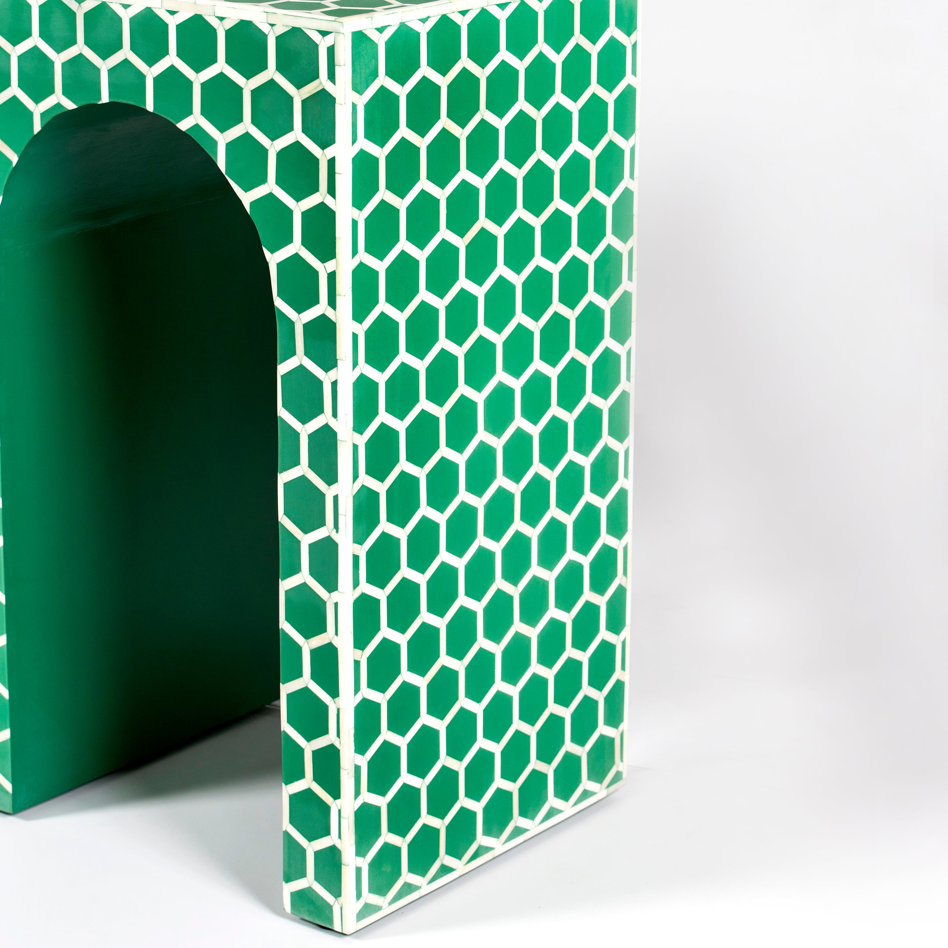 Emera Console - Green Bone Inlay