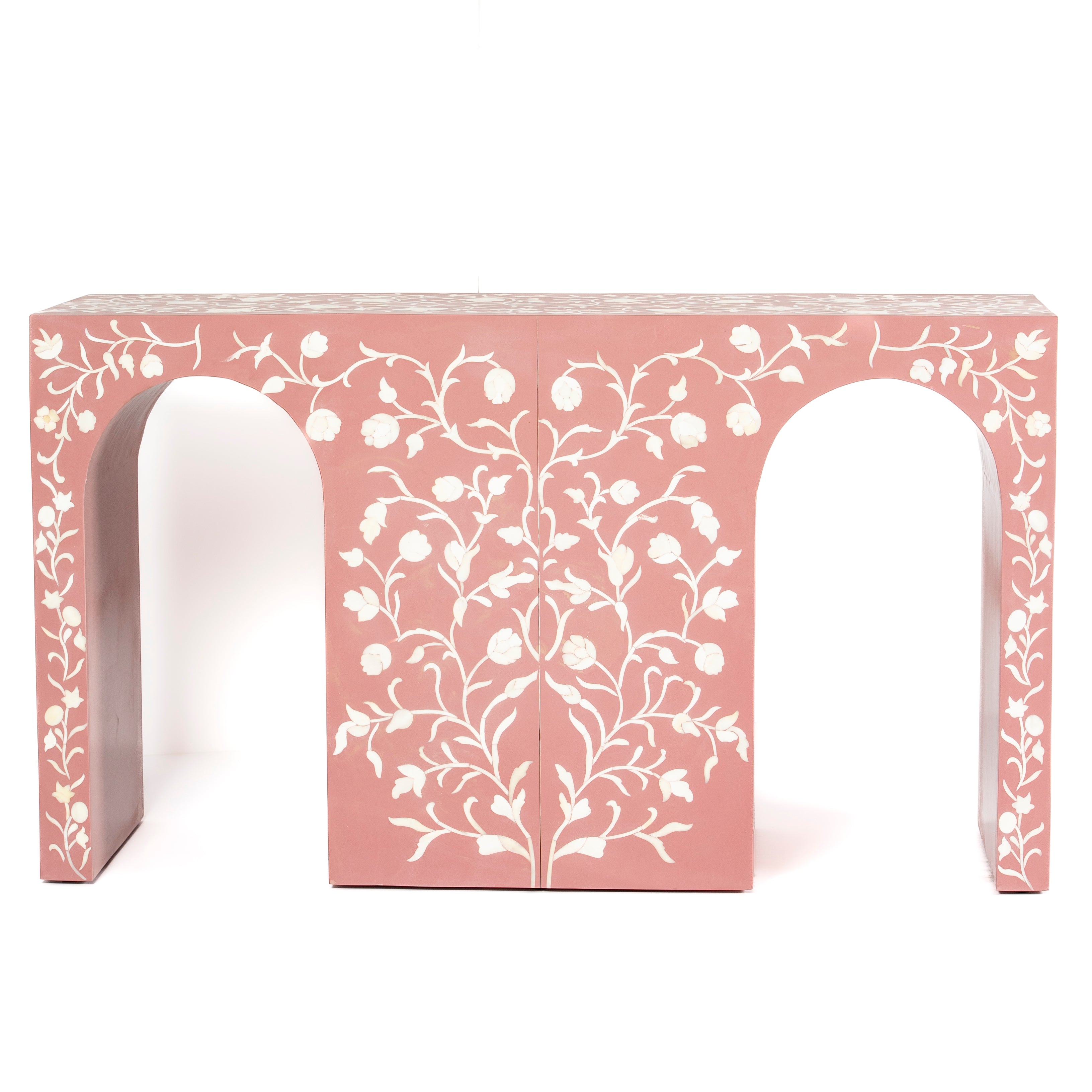 Rosetta Console - Pink Bone Inlay