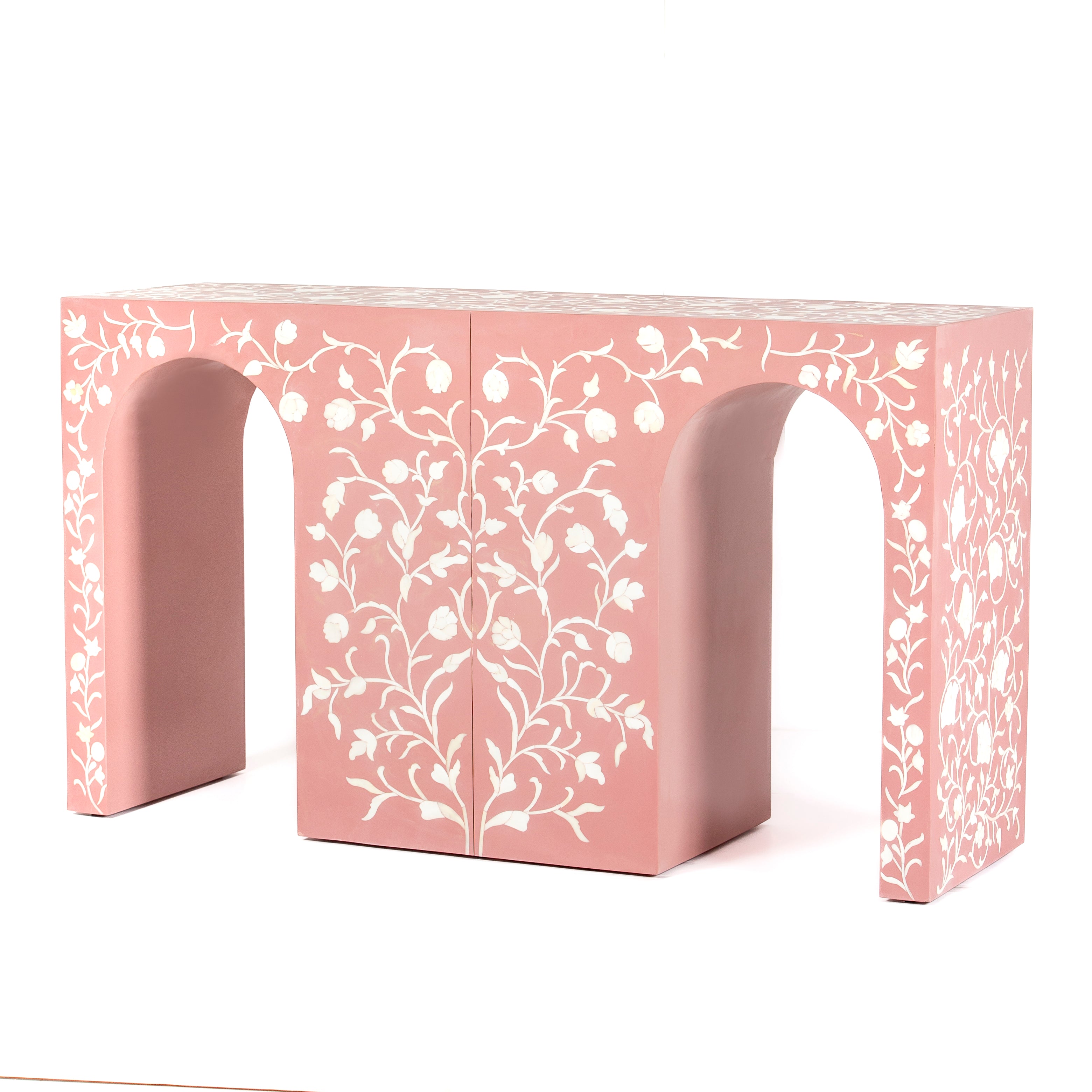 Rosetta Console - Pink Bone Inlay