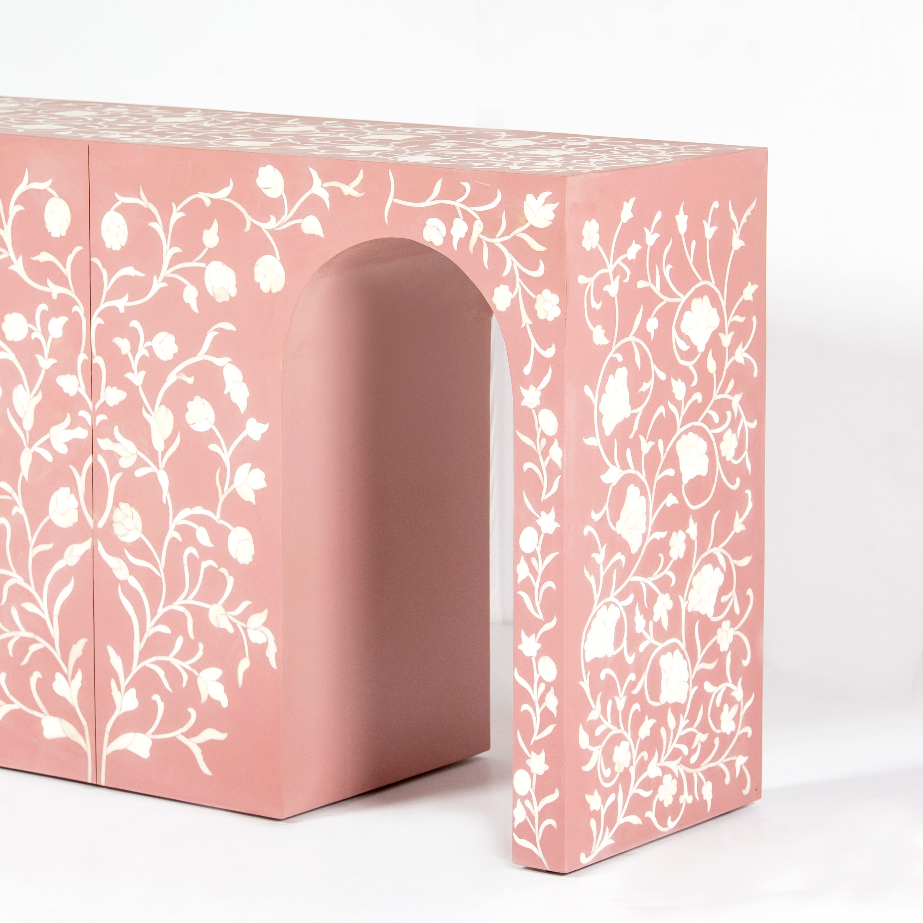 Rosetta Console - Pink Bone Inlay