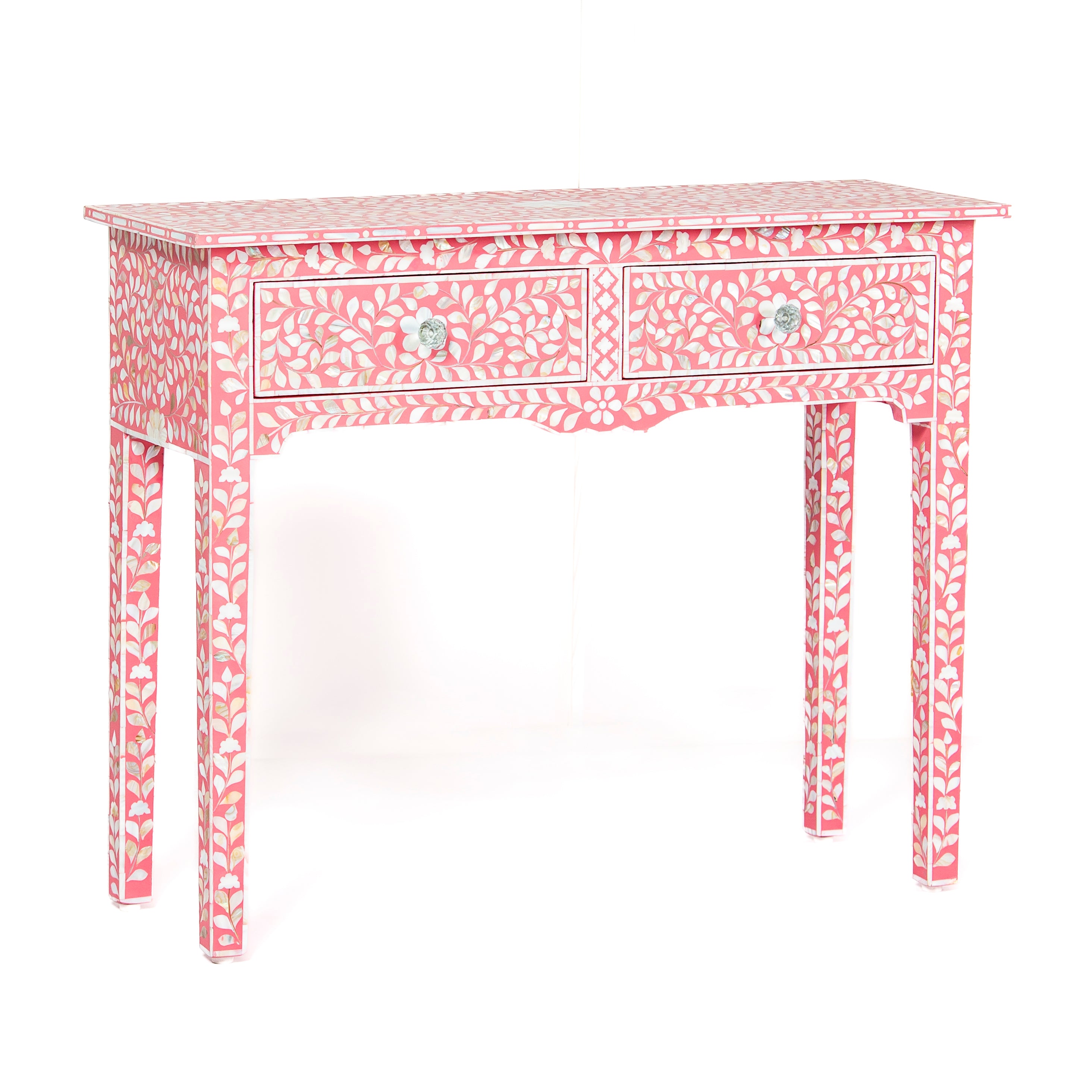 Iris Console & Dresser – Pink Mother of Pearl Inlay