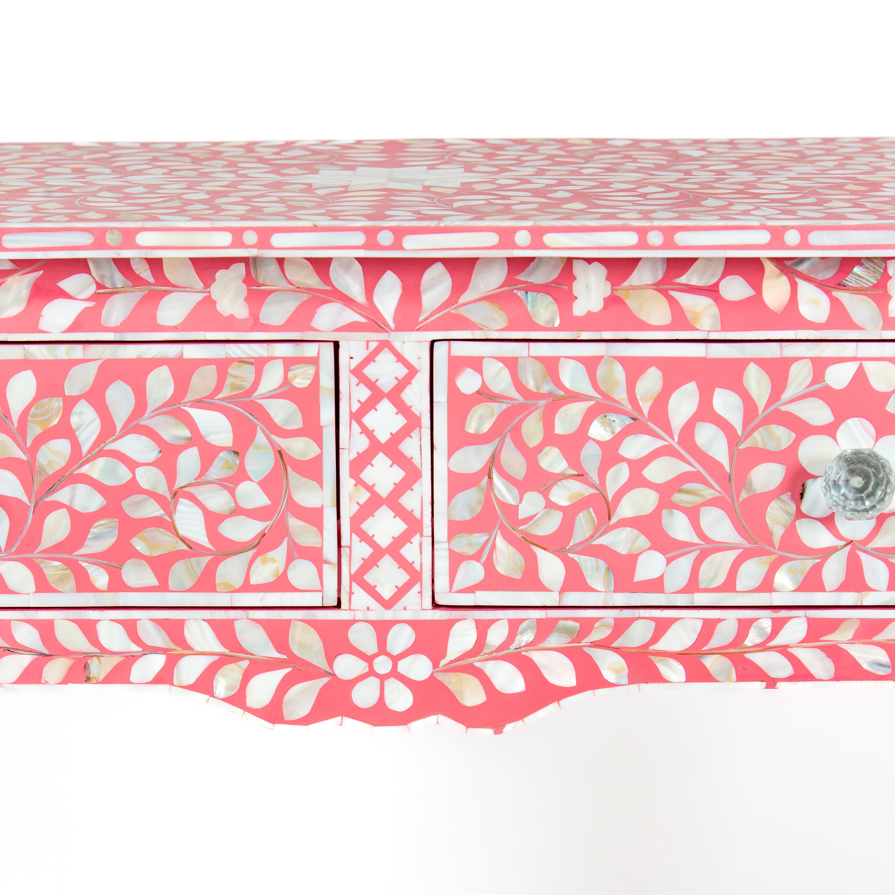 Iris Console & Dresser – Pink Mother of Pearl Inlay