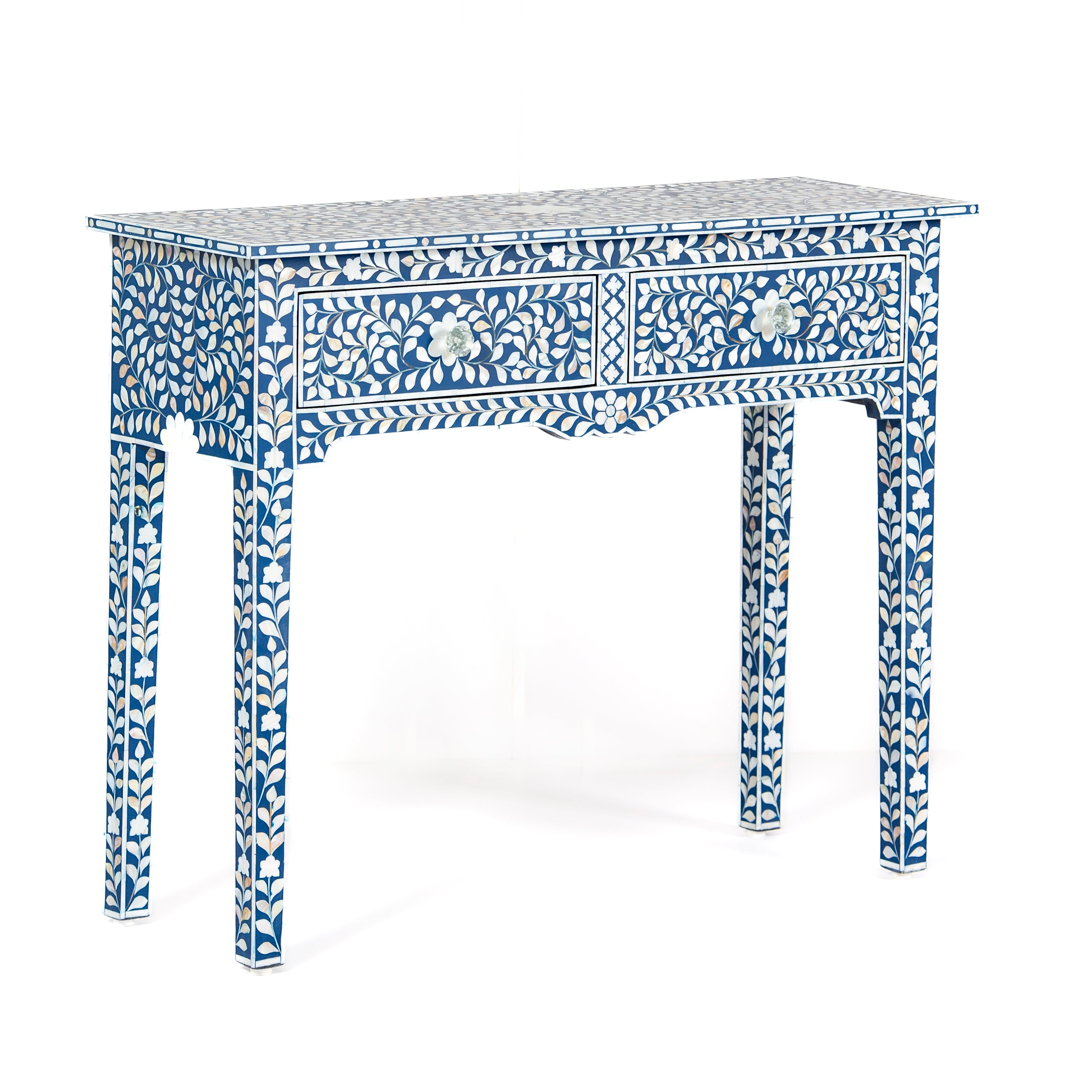 Iris Console & Dresser – Blue Mother of Pearl Inlay