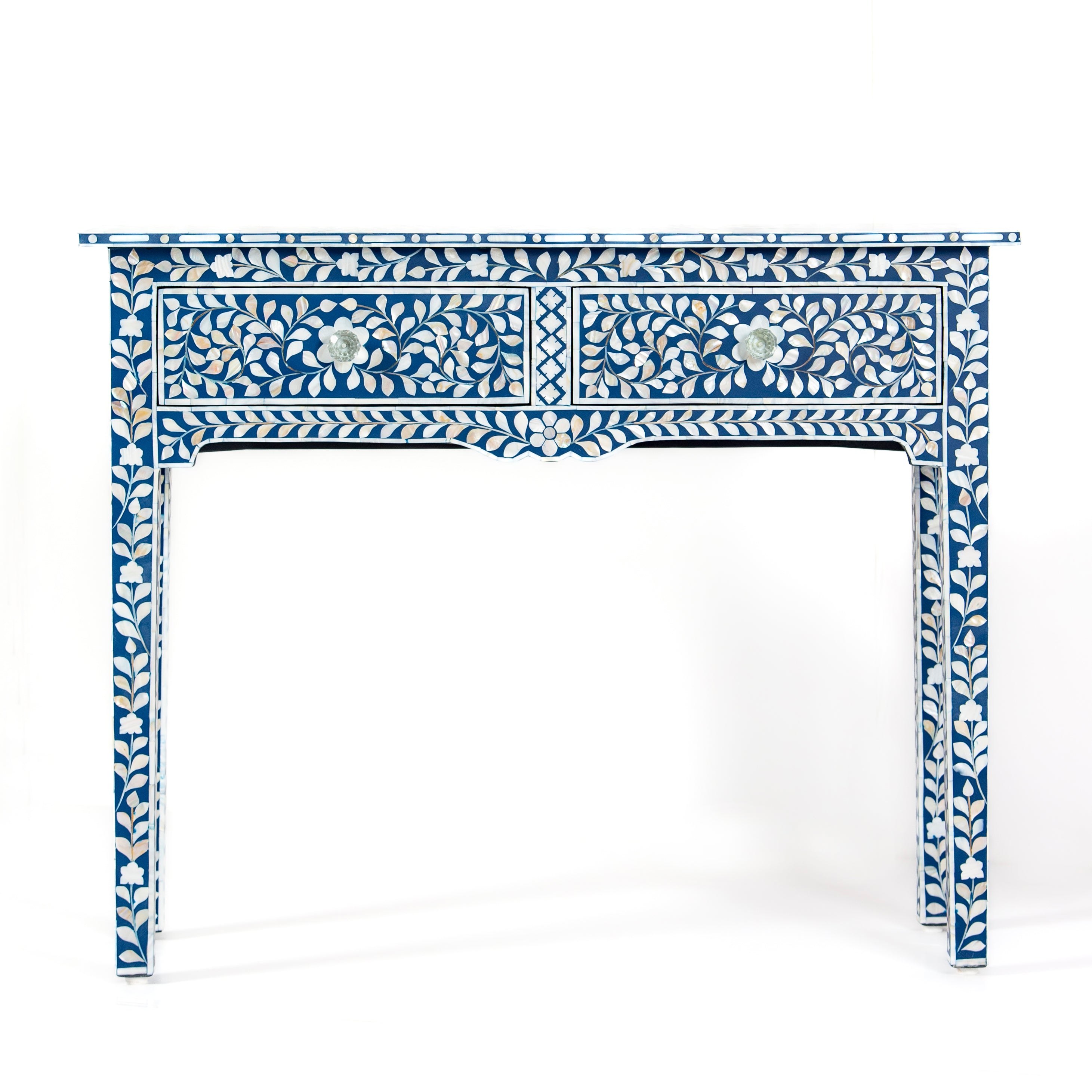 Iris Console & Dresser – Blue Mother of Pearl Inlay