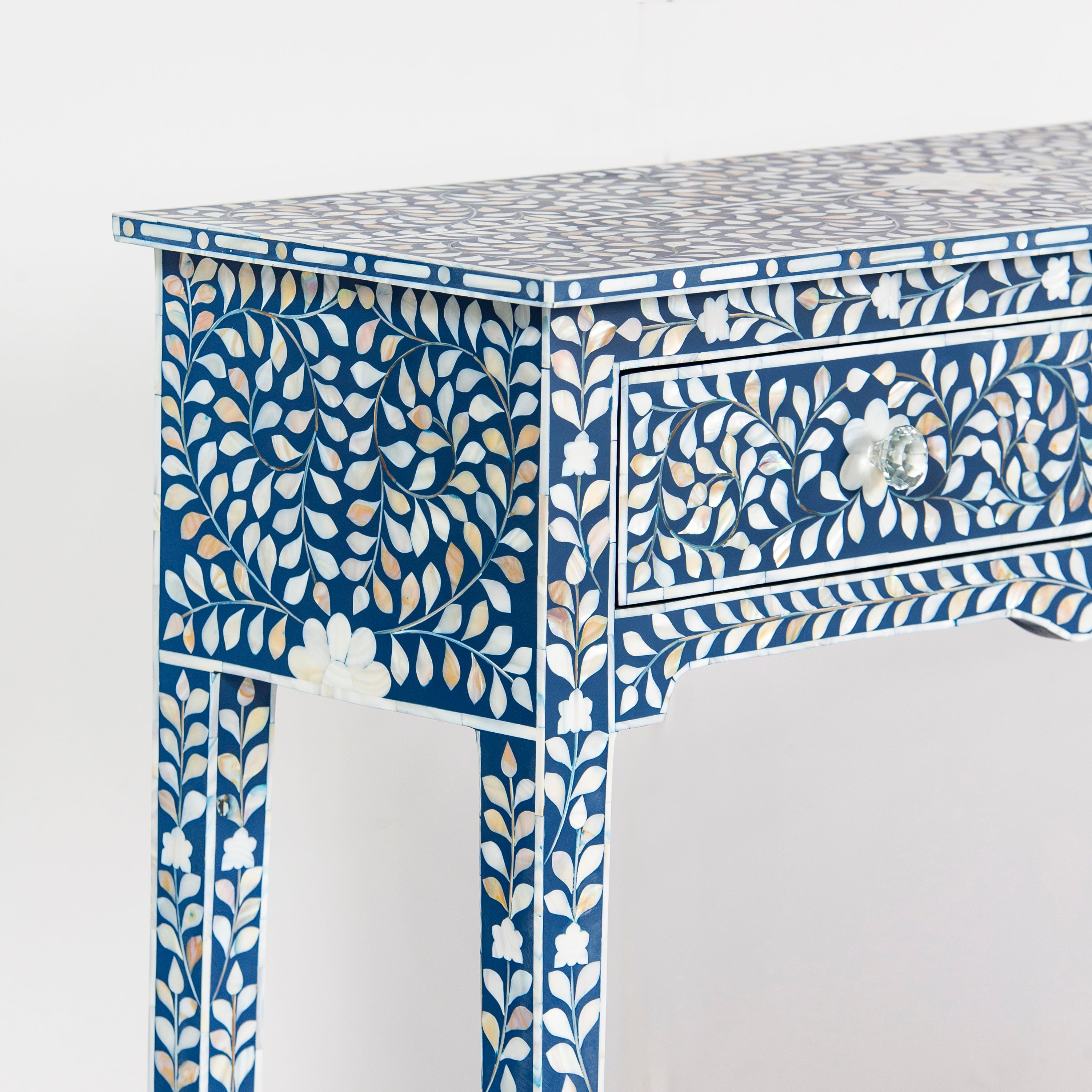 Iris Console & Dresser – Blue Mother of Pearl Inlay