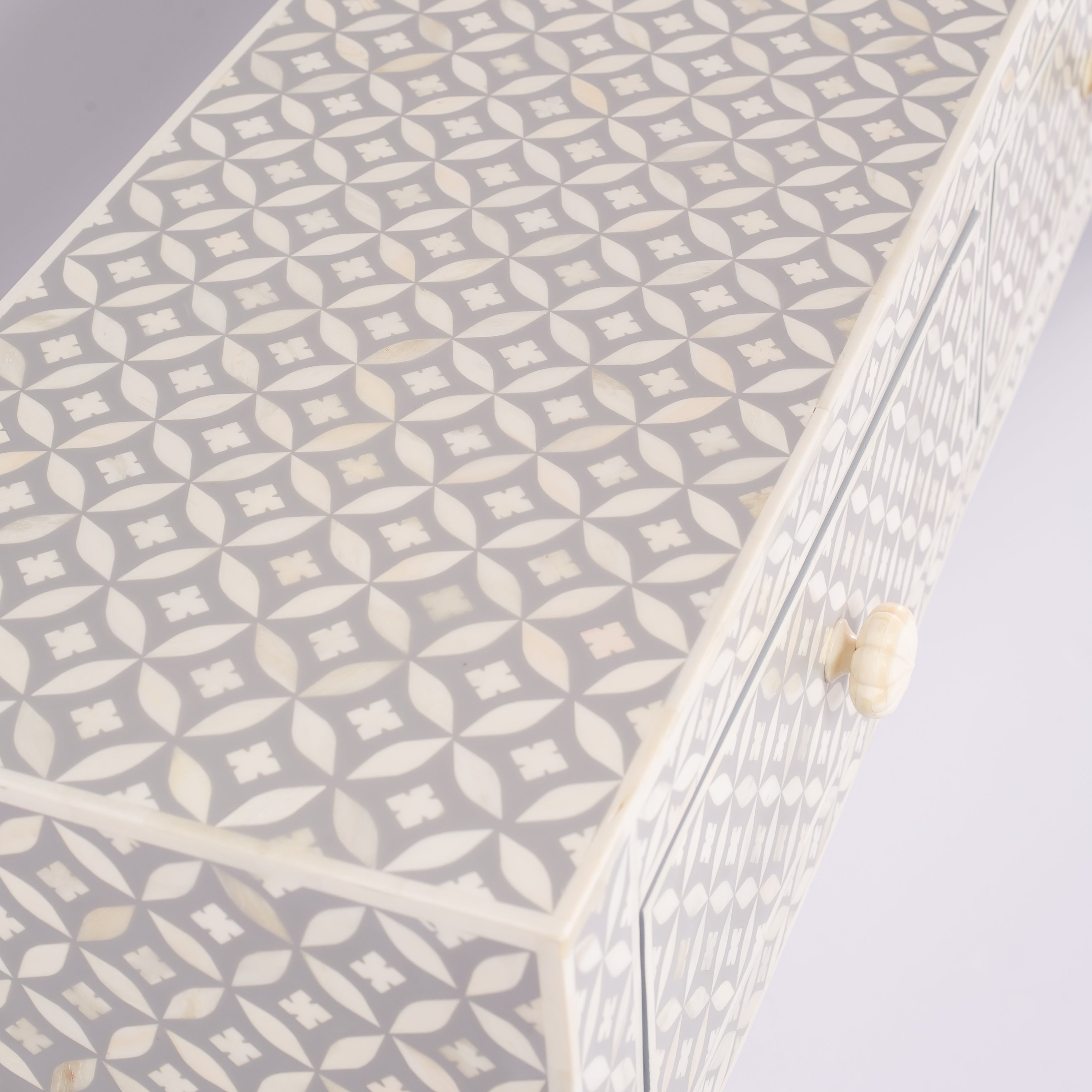 Yasmine Console - Grey Bone Inlay