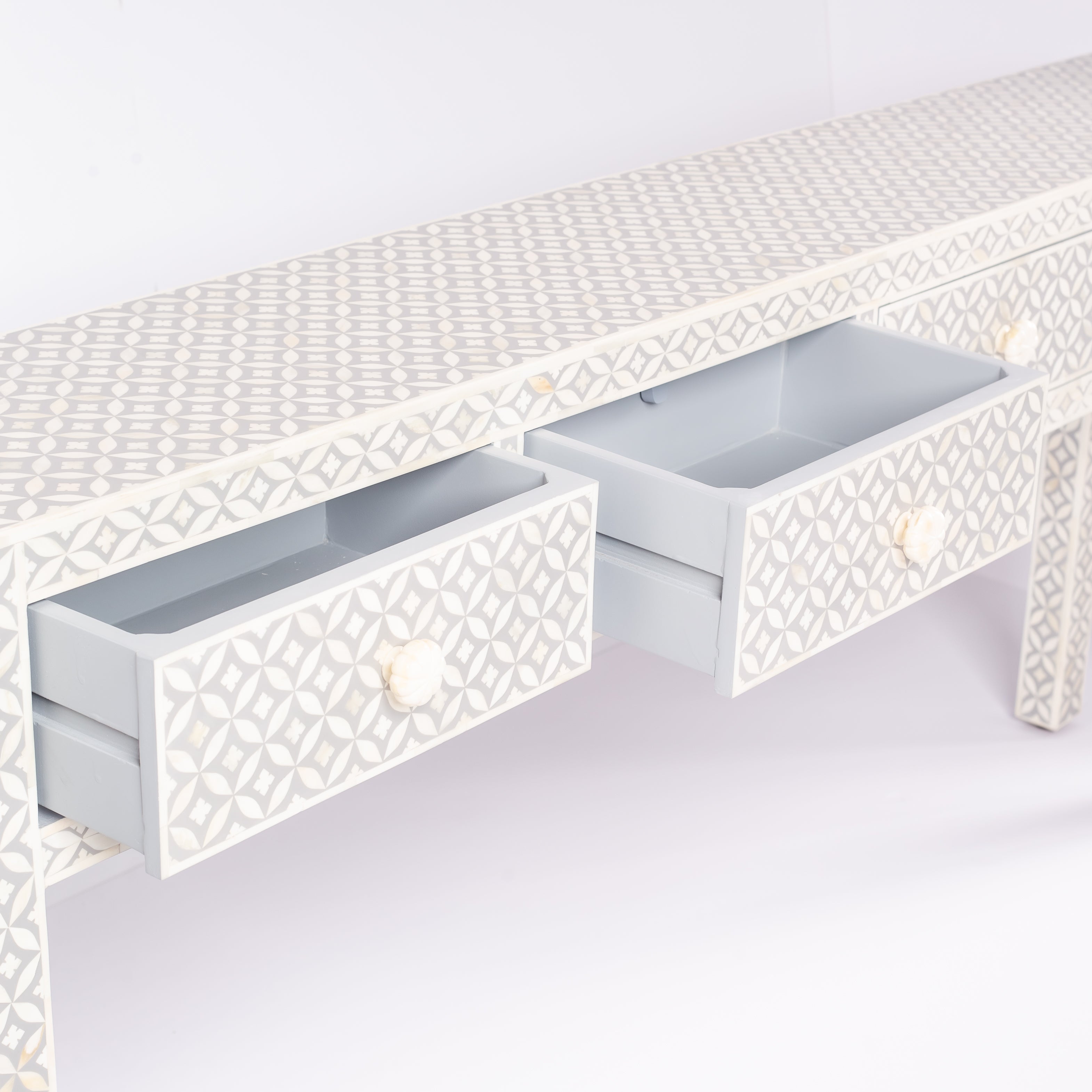 Yasmine Console - Grey Bone Inlay