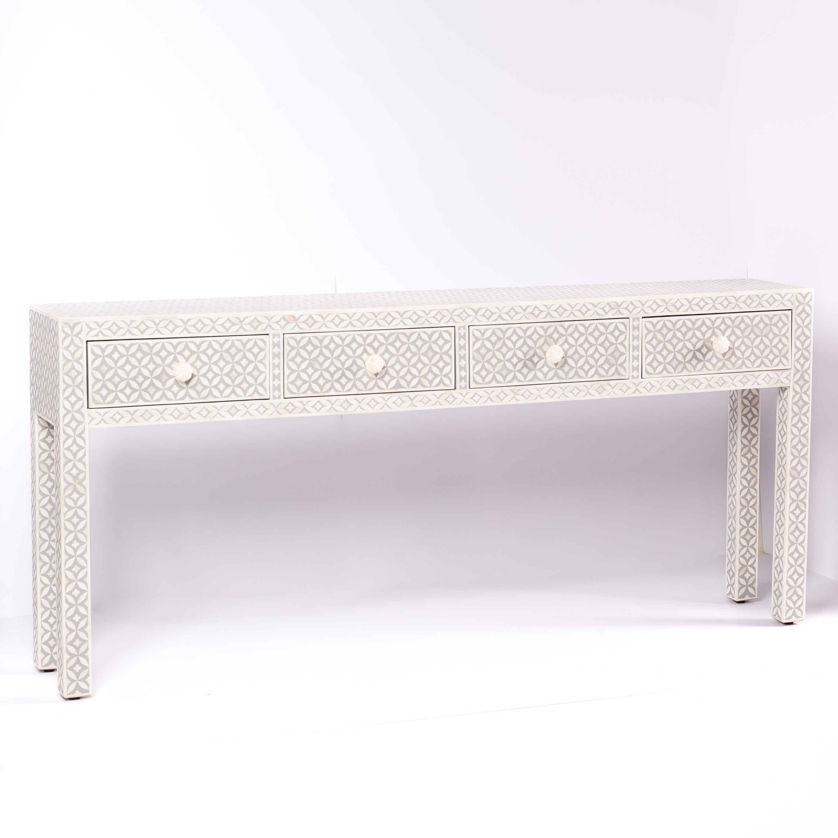 Yasmine Console - Grey Bone Inlay