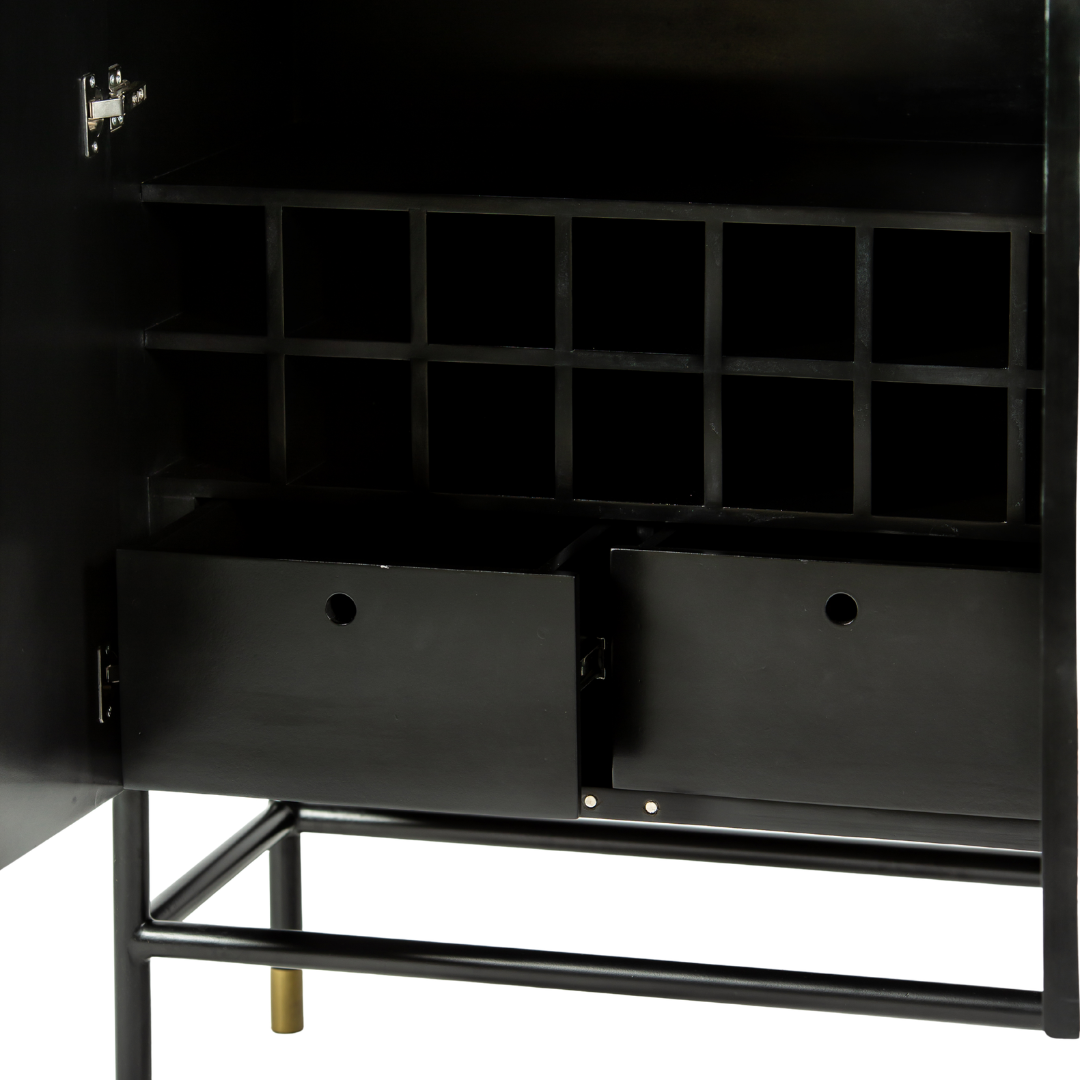 Handcrafted white bone inlay cabinet by Tabeer Homes, featuring bird and leaf motifs on mango wood with brass handles and global delivery.