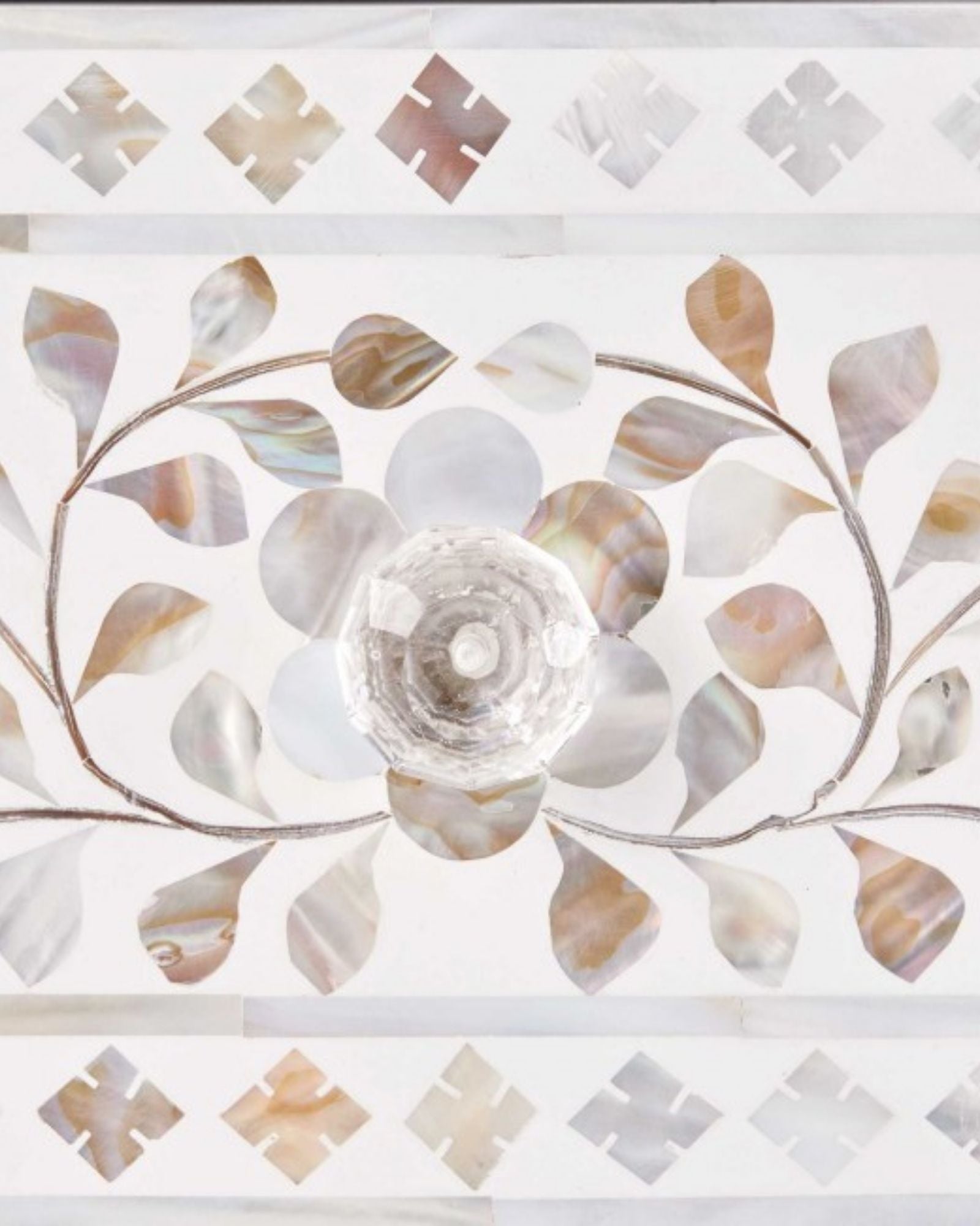 Iris Chest of Drawers - White Mother of Pearl - Tabeer Homes