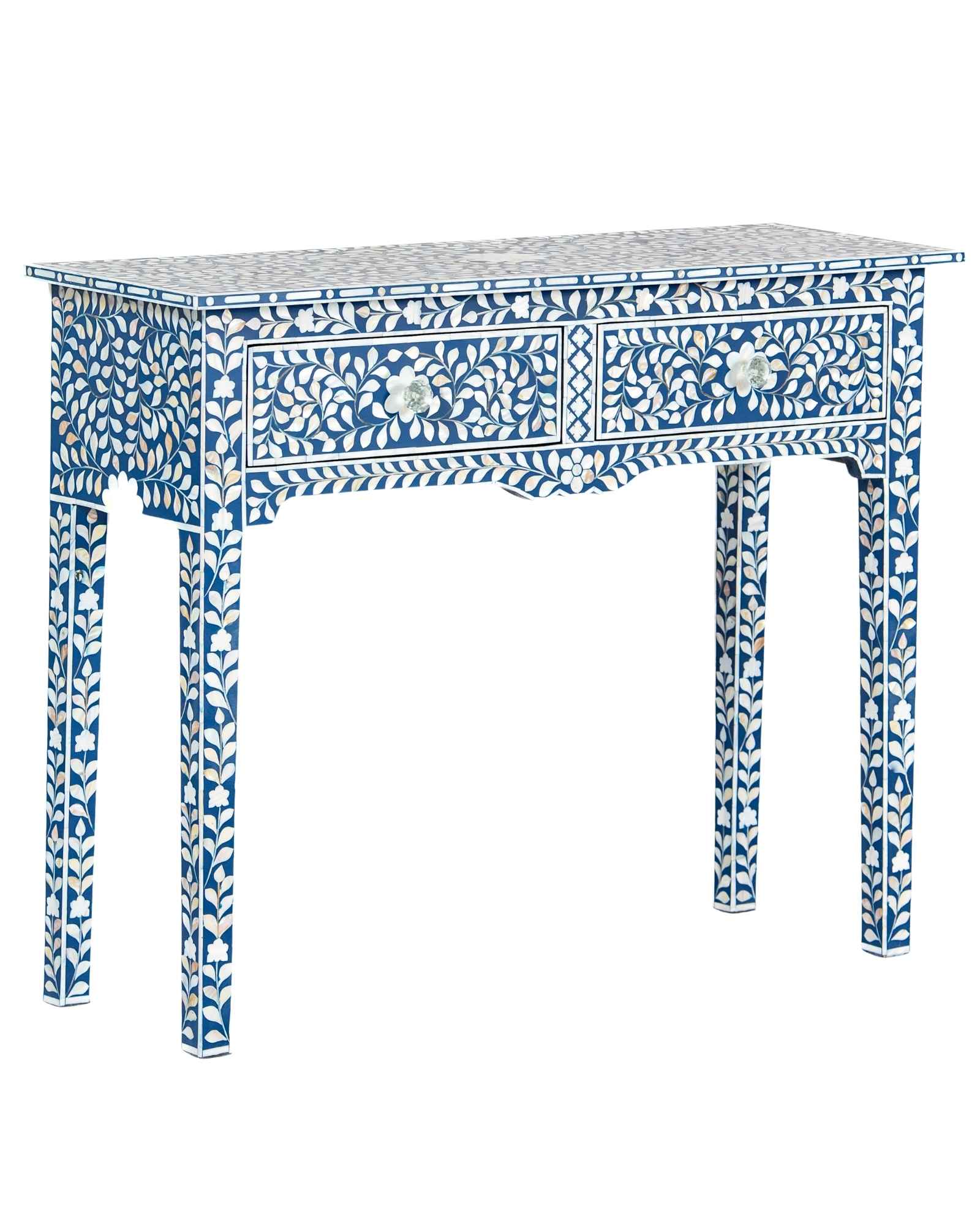 Iris Console & Dresser – Blue Mother of Pearl Inlay