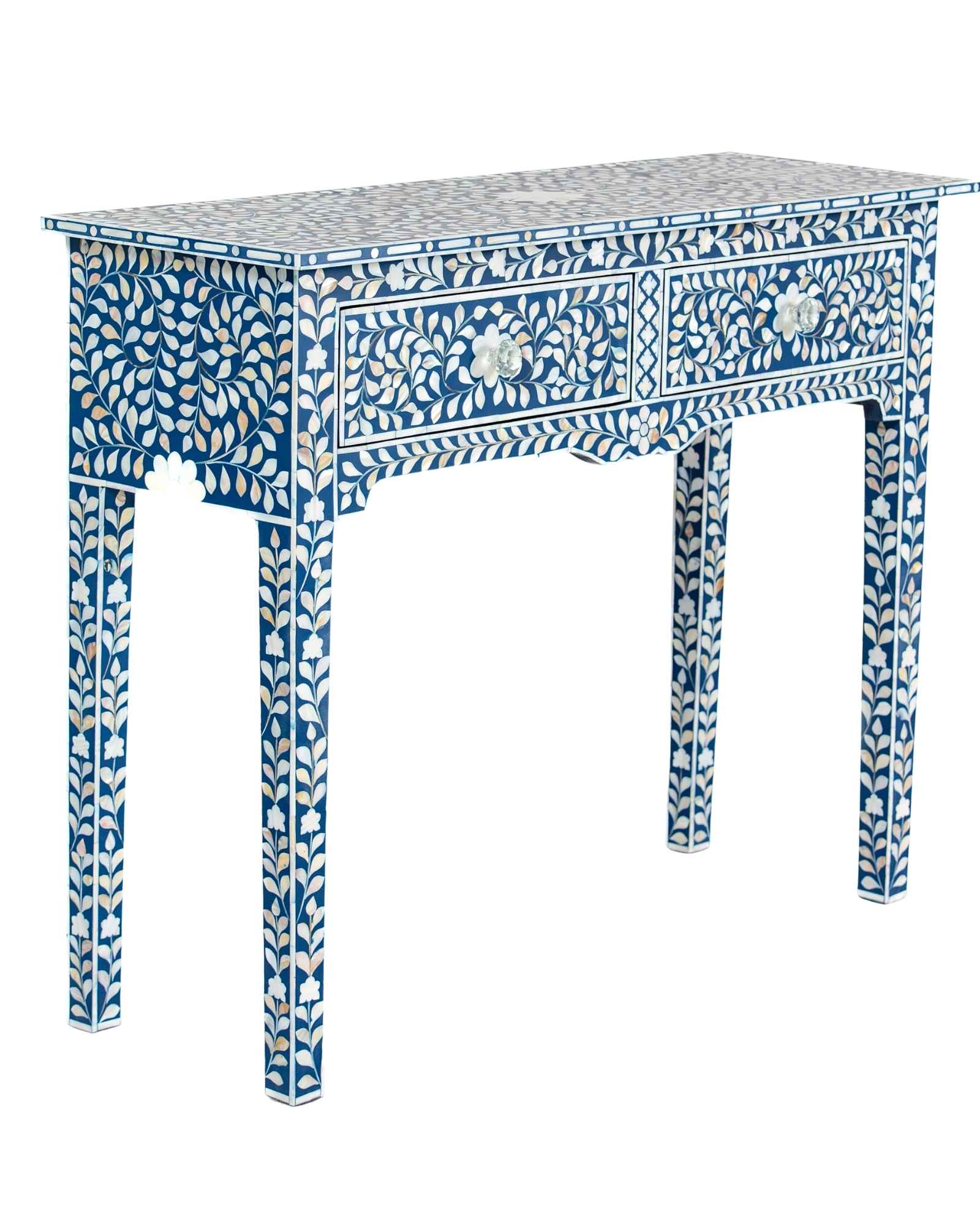Iris Console & Dresser – Blue Mother of Pearl Inlay