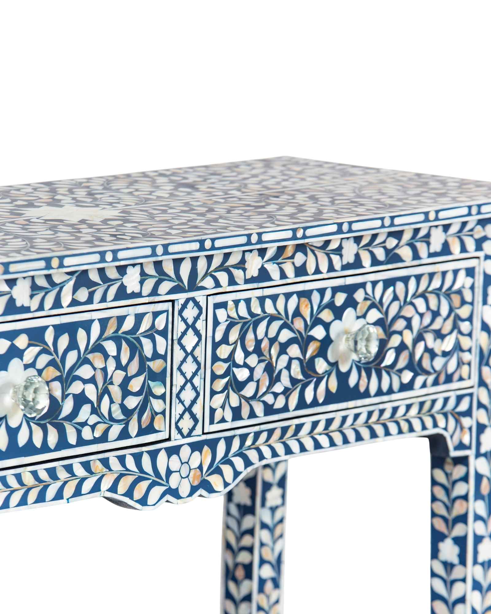 Iris Console & Dresser – Blue Mother of Pearl Inlay