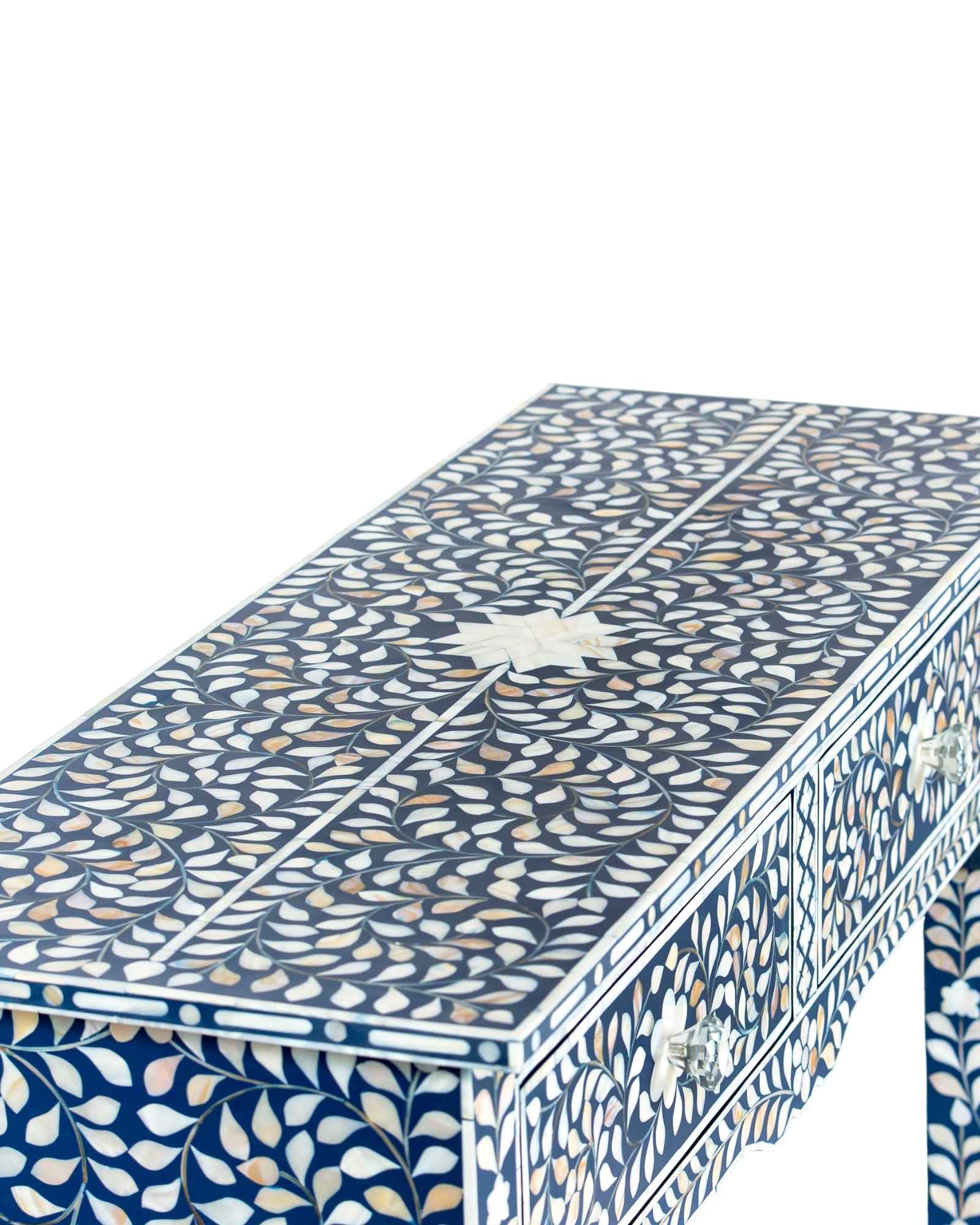 Iris Console & Dresser – Blue Mother of Pearl Inlay