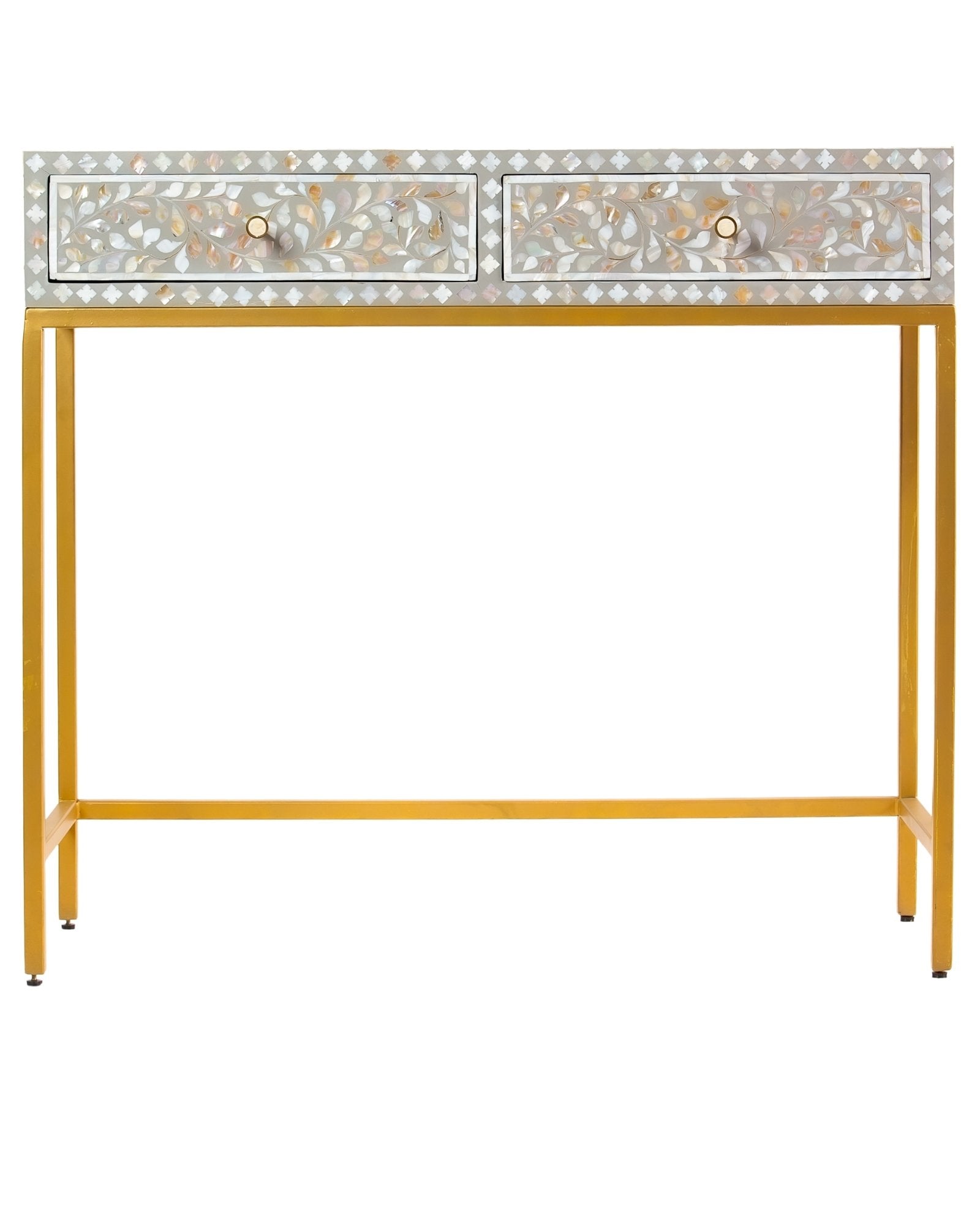 Iris Mini Dresser Console - Grey Mother of Pearl Inlay