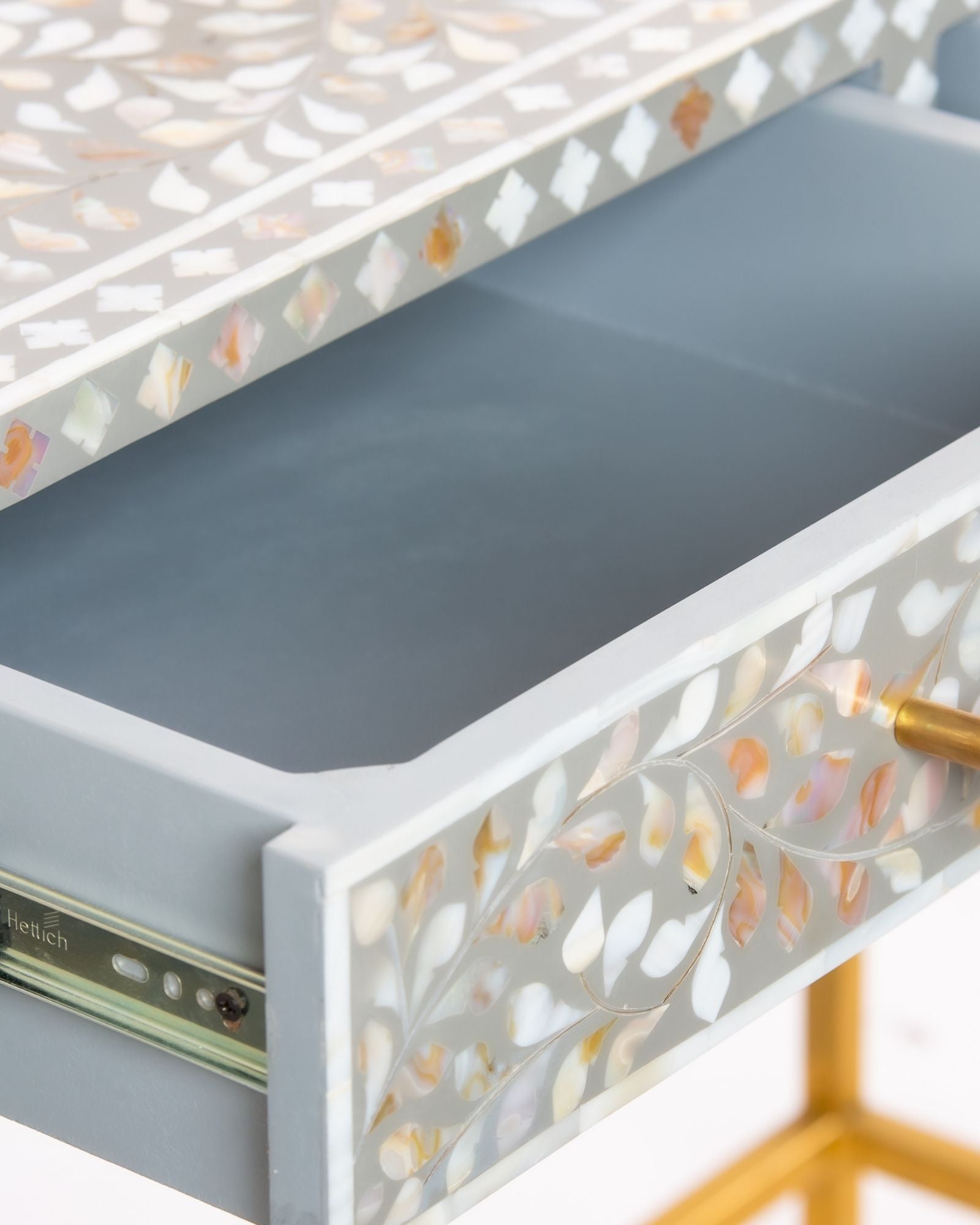Iris Mini Dresser Console - Grey Mother of Pearl Inlay