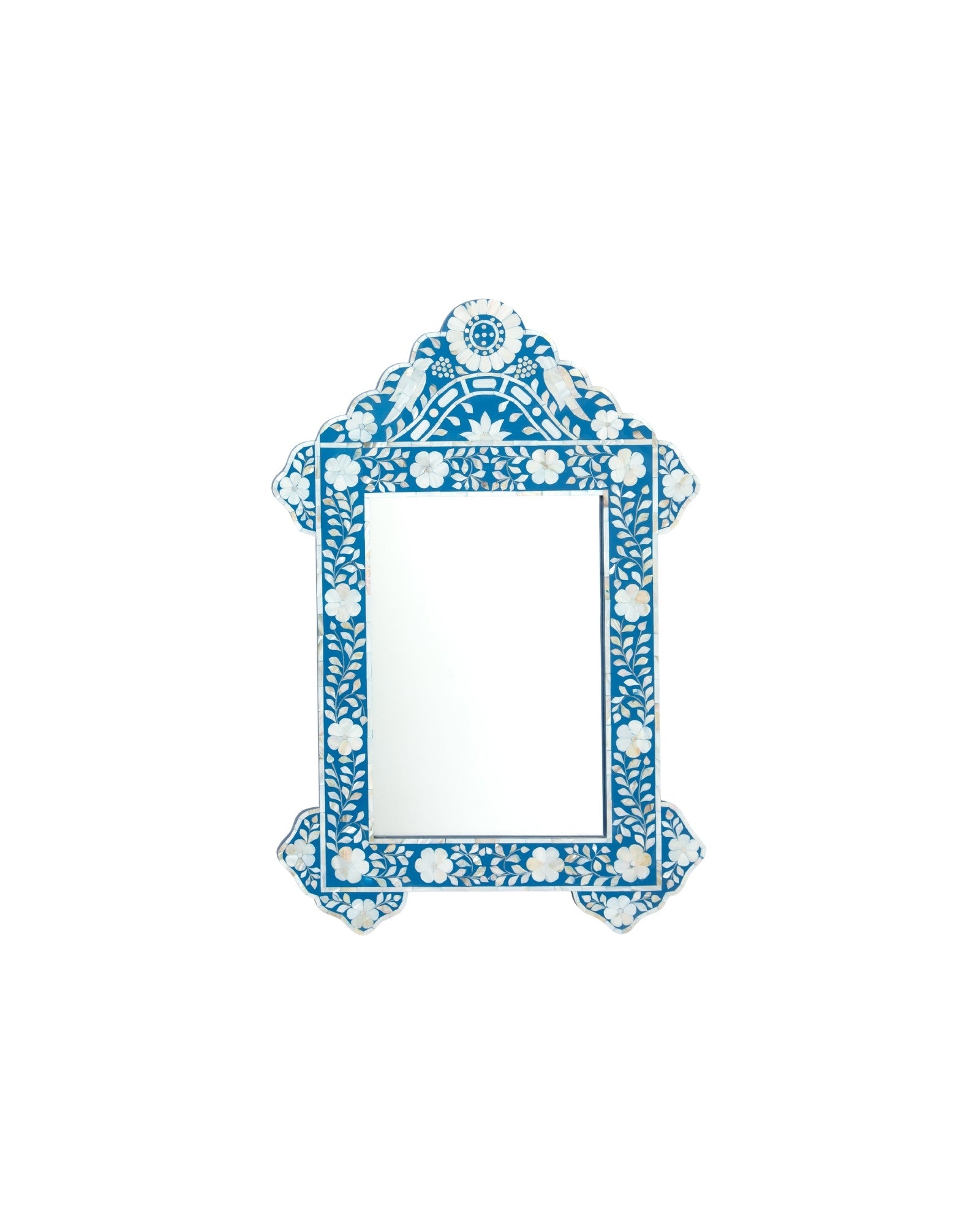 Iris Mirror - Blue Mother of Pearl Inlay