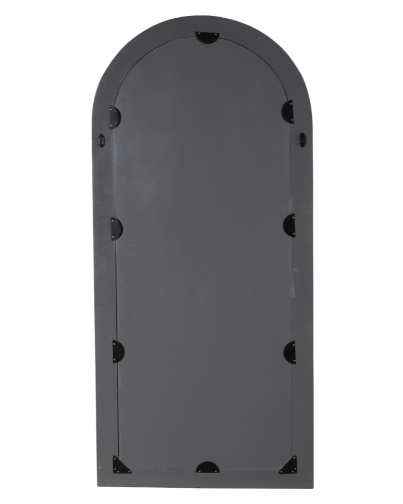 Handcrafted grey mother of pearl inlay mirror with floral detailing and arched frame, perfect for elegant interiors.