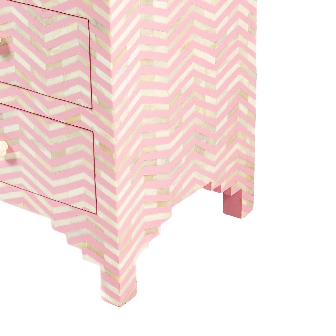 Isra Chest of Drawers - Pink Bone Inlay - Tabeer Homes