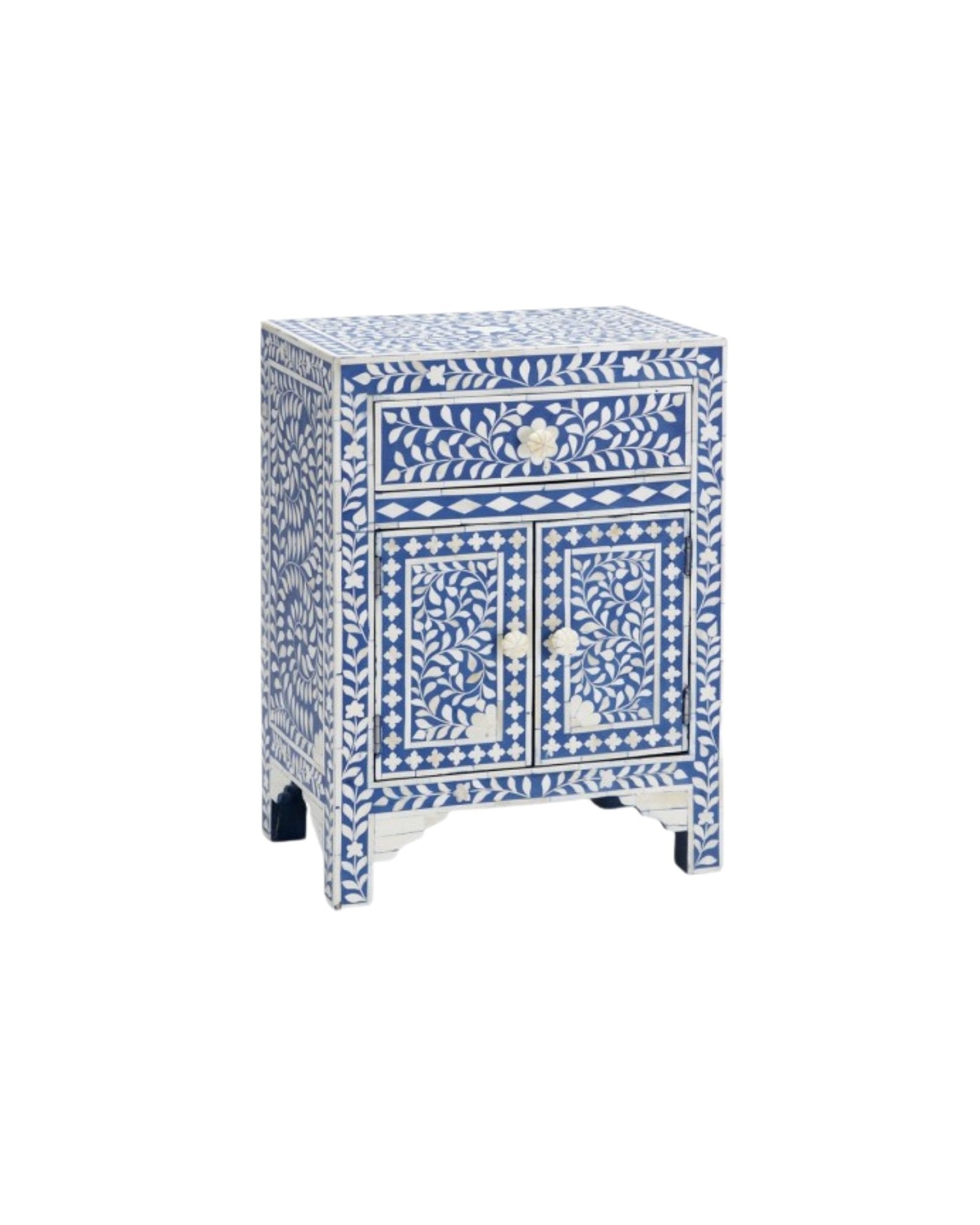 Jade Side Drawer - Blue Bone Inlay - Tabeer Homes