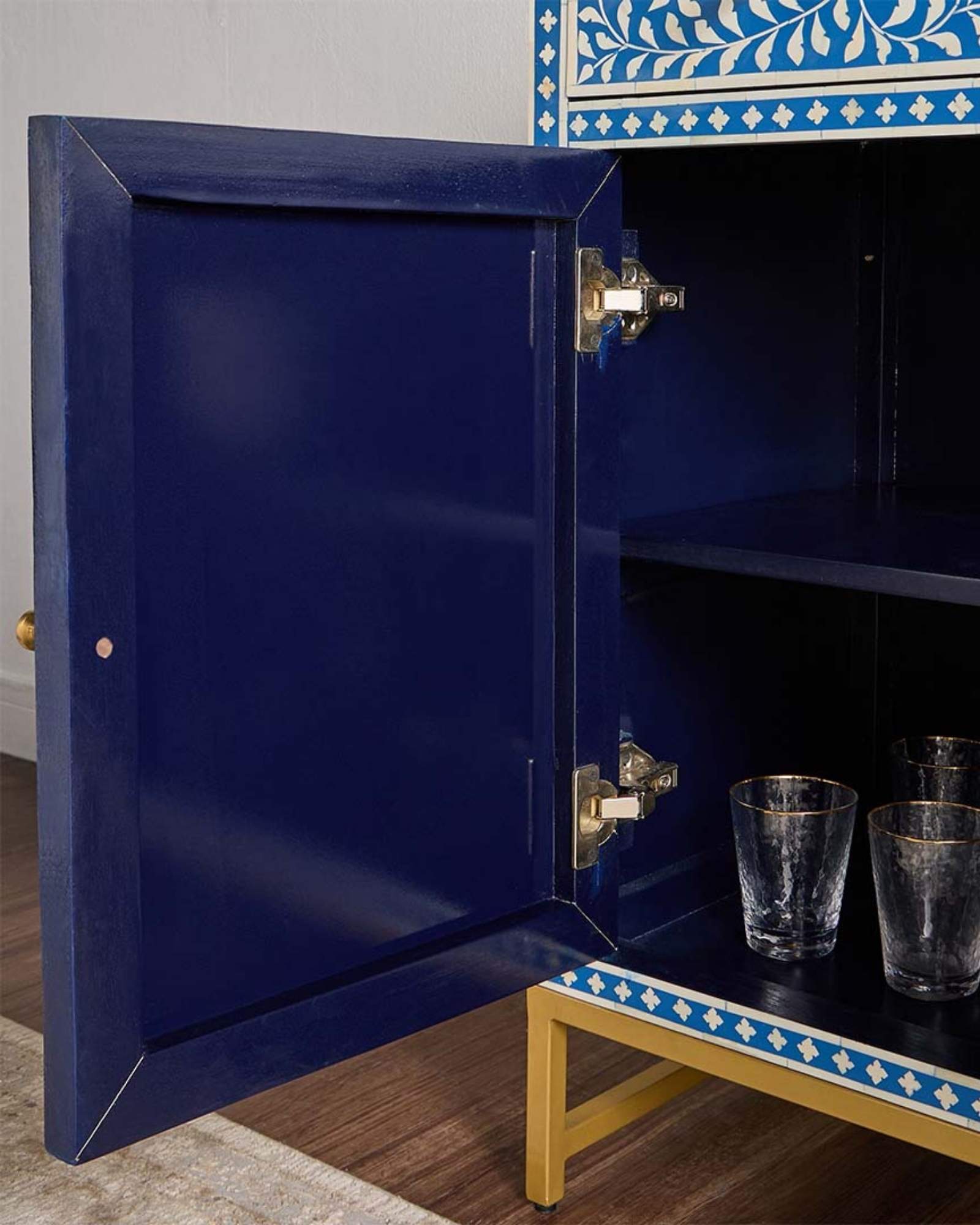 Jade Sideboard Buffet - Blue Bone Inlay - Tabeer Homes