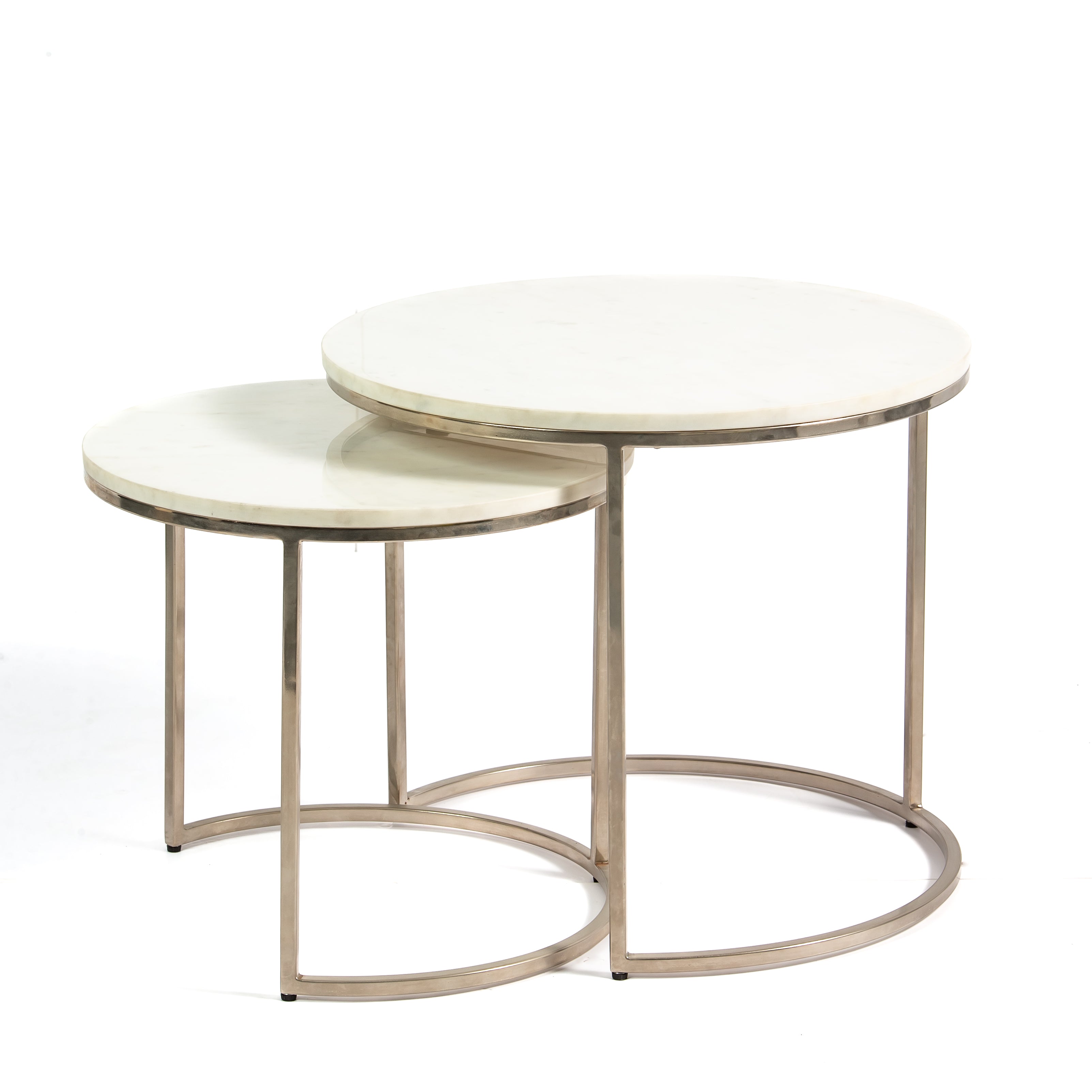 Kazi Side Table - White Marble 1