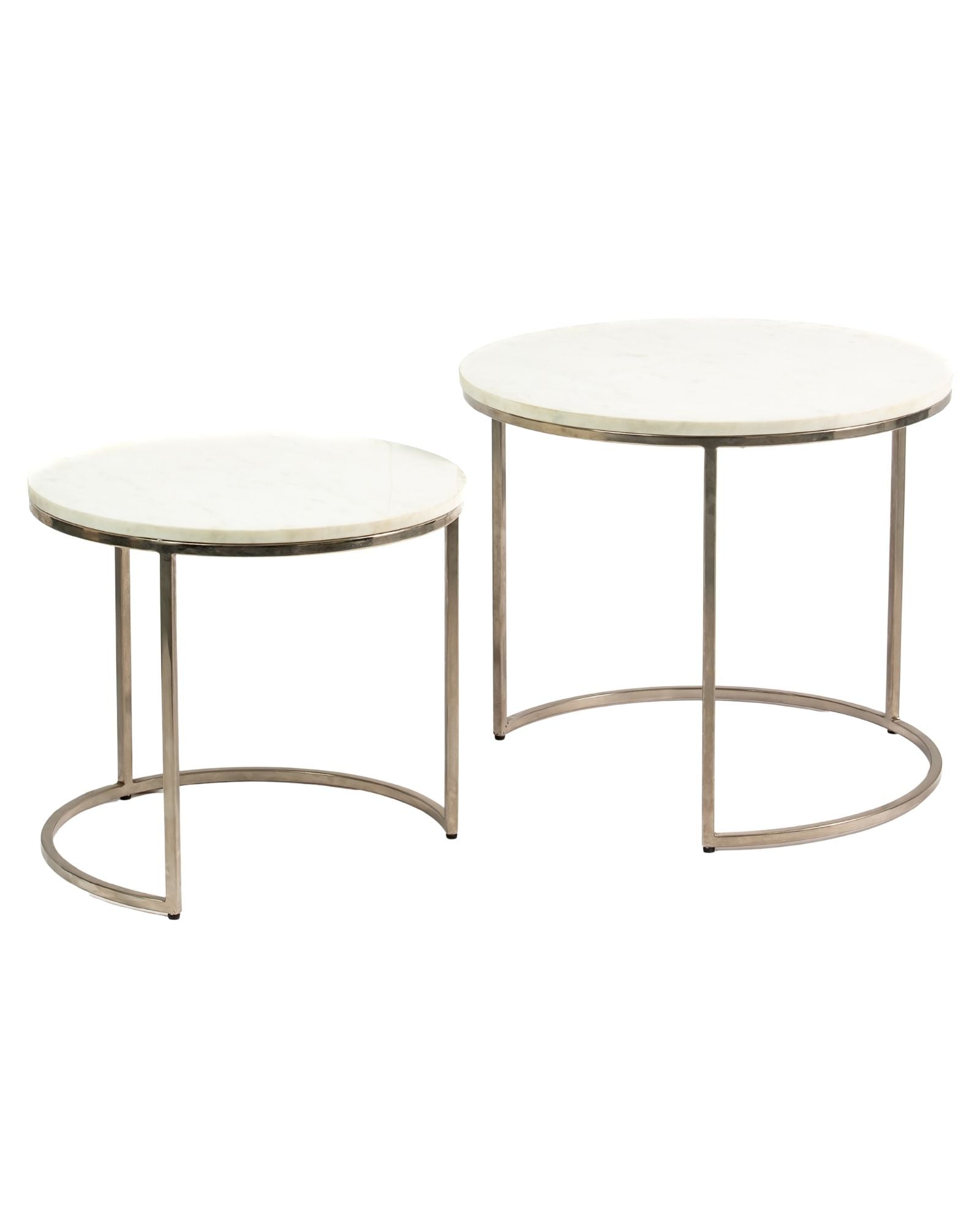 Kazi Side Table - White Marble