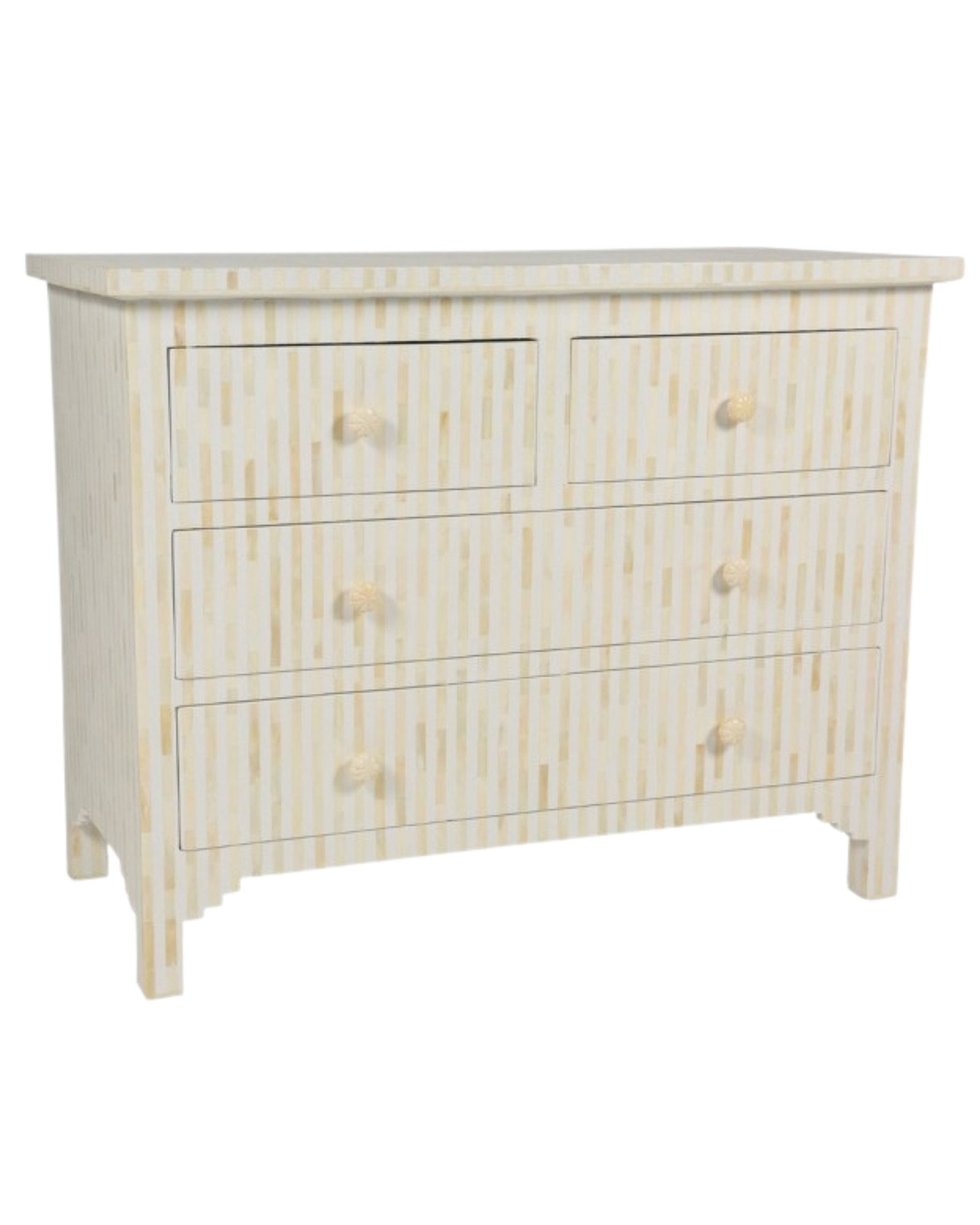 Manzil Chest of Drawers - White Bone Inlay - Tabeer Homes