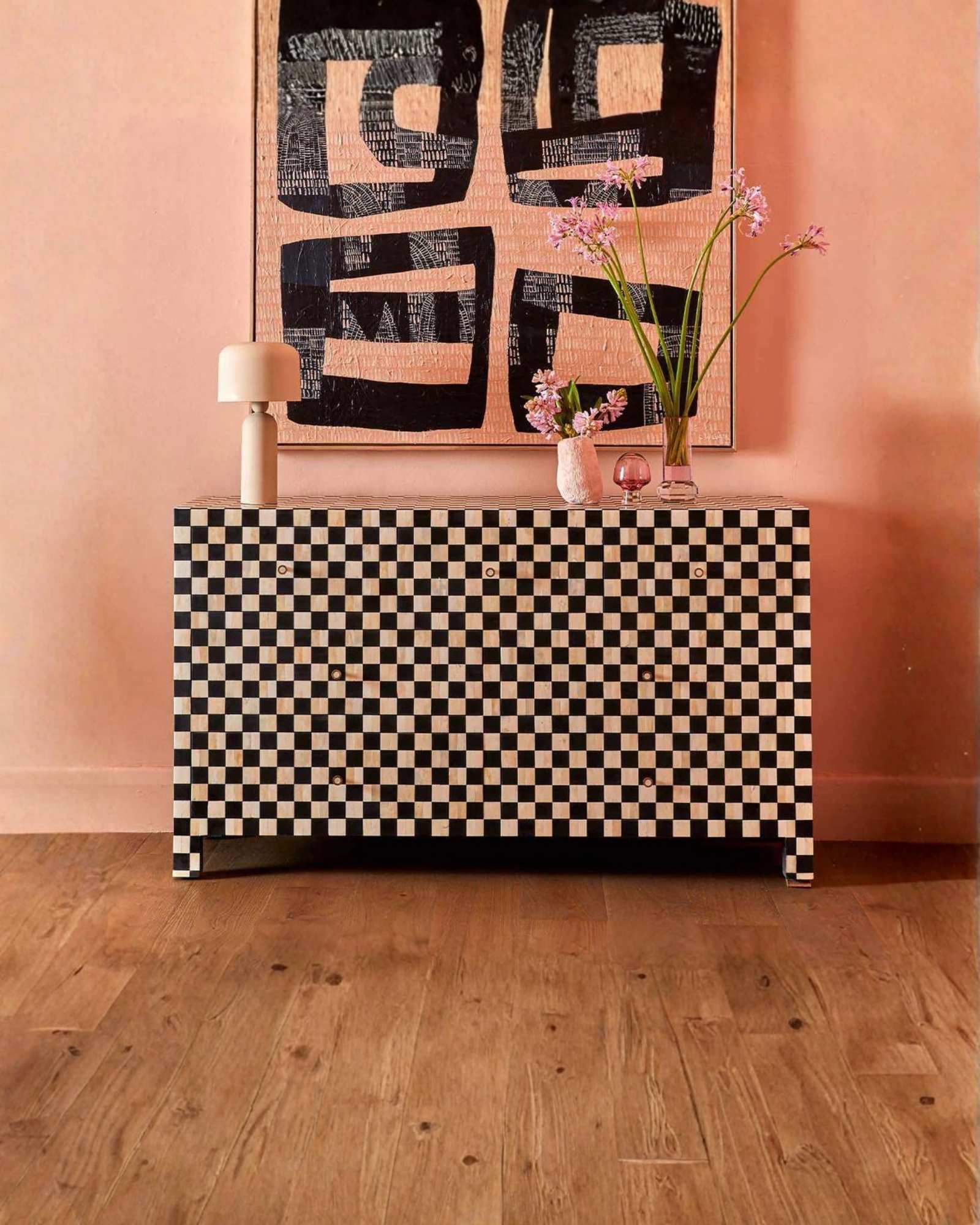Maze Chest of Drawers - Black Bone Inlay - Tabeer Homes