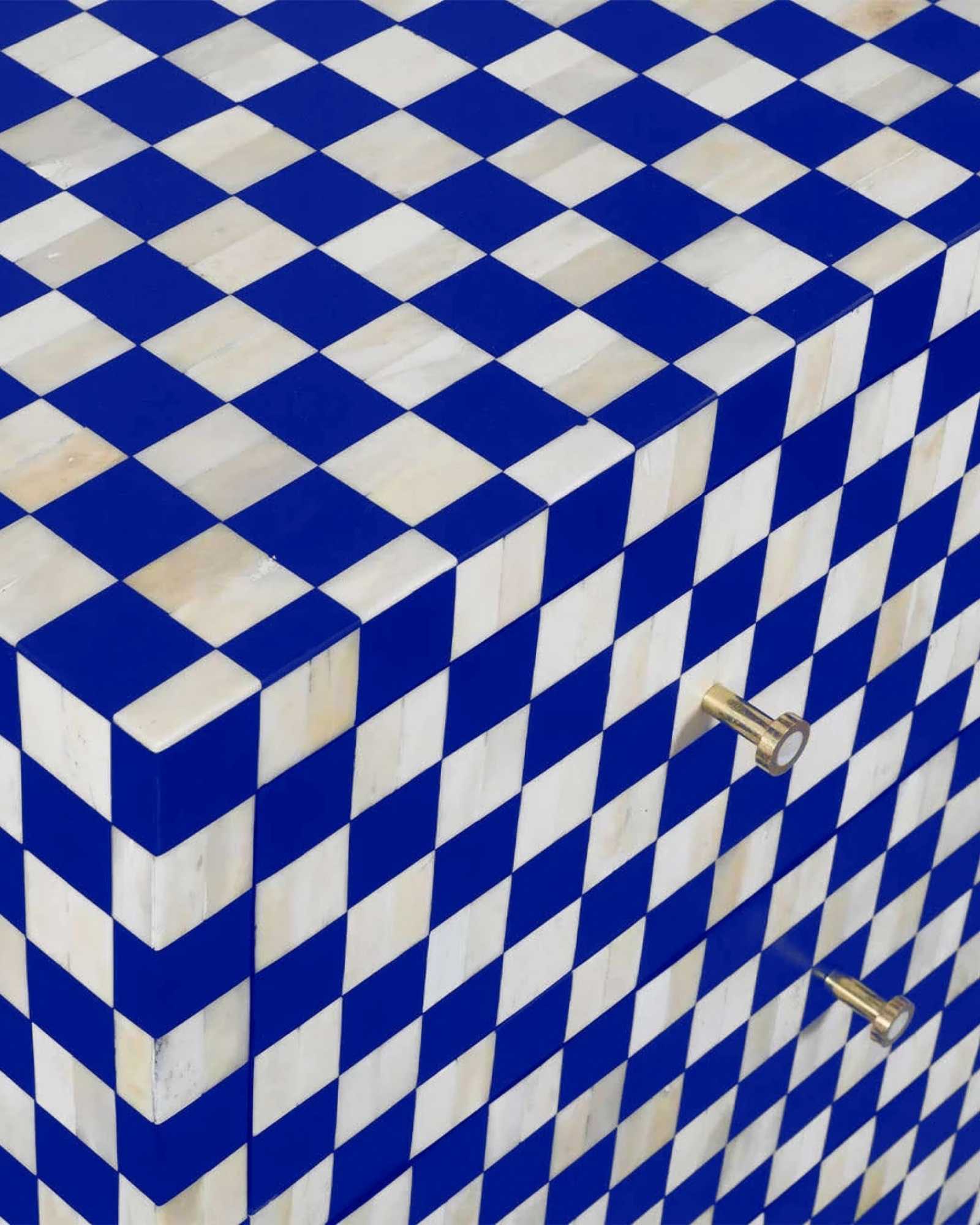Maze Chest of Drawers - Blue Bone Inlay - Tabeer Homes