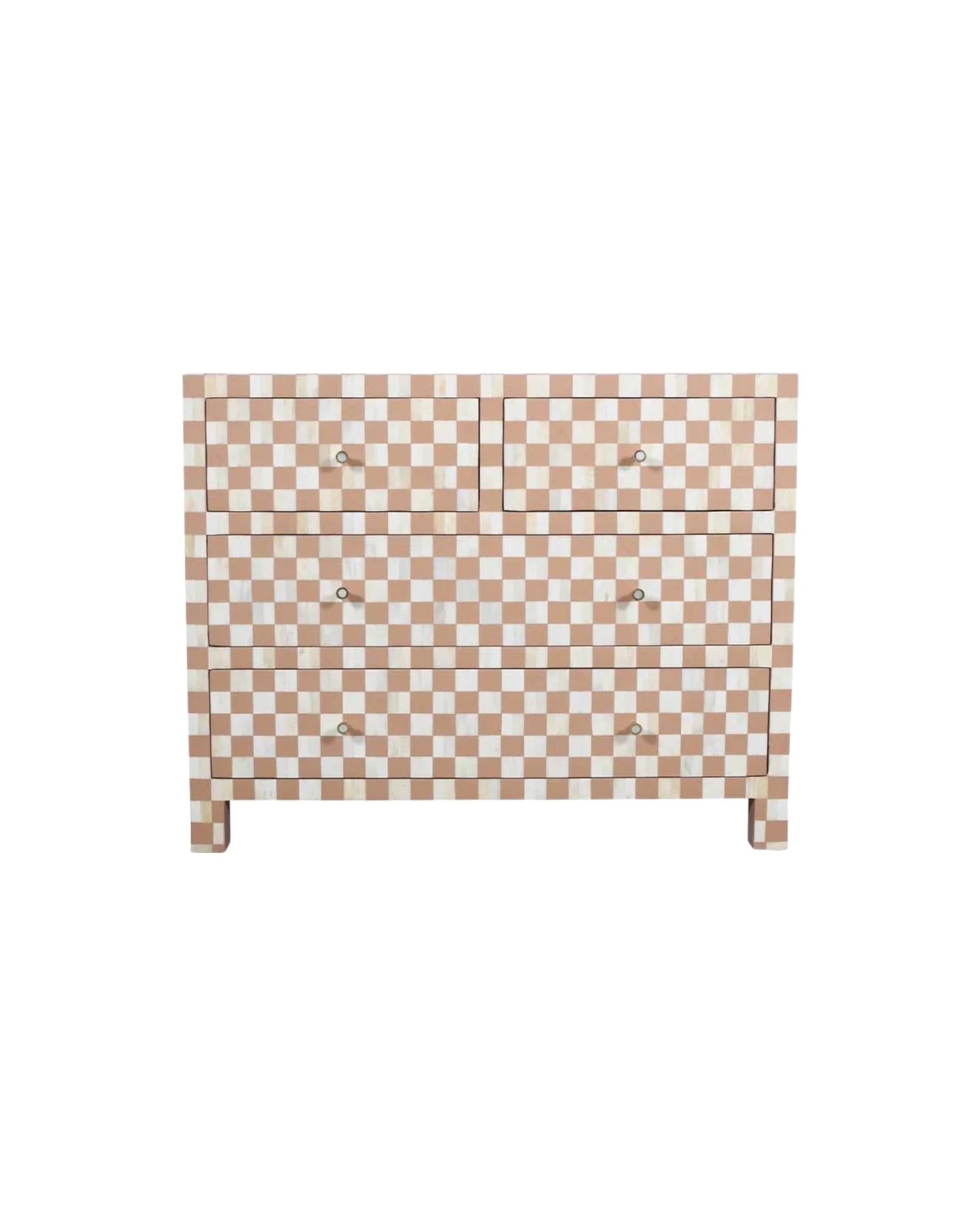 Maze Chest of Drawers - Brown Bone Inlay - Tabeer Homes