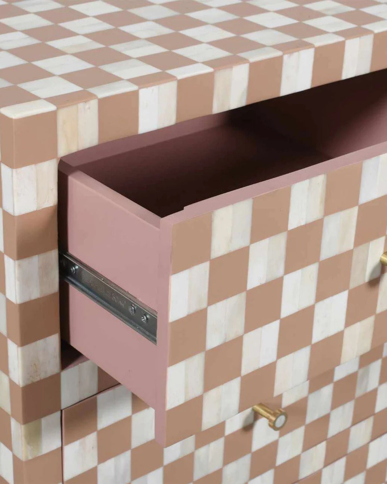 Maze Chest of Drawers - Brown Bone Inlay - Tabeer Homes