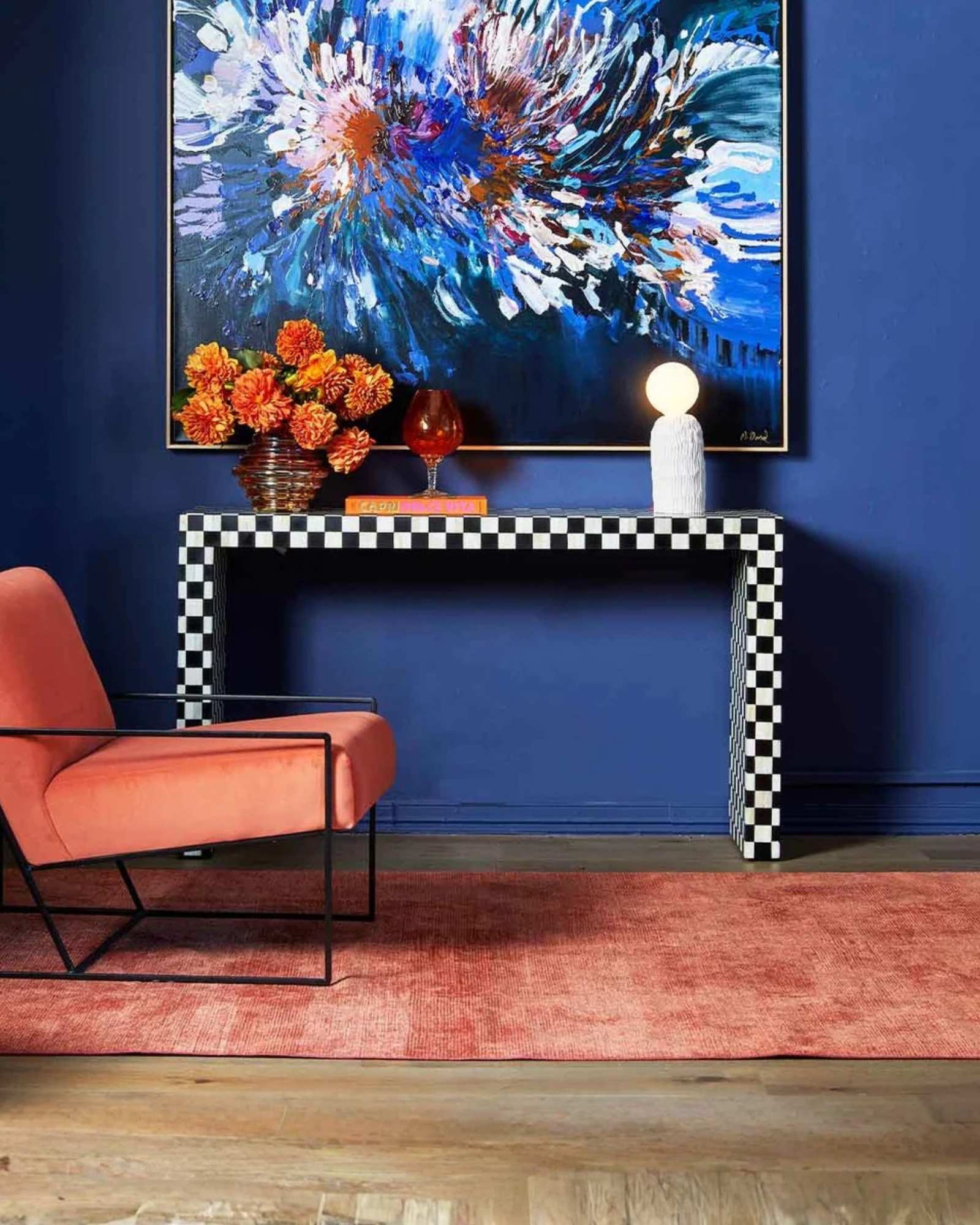 Maze Console - Black Bone Inlay - Tabeer Homes