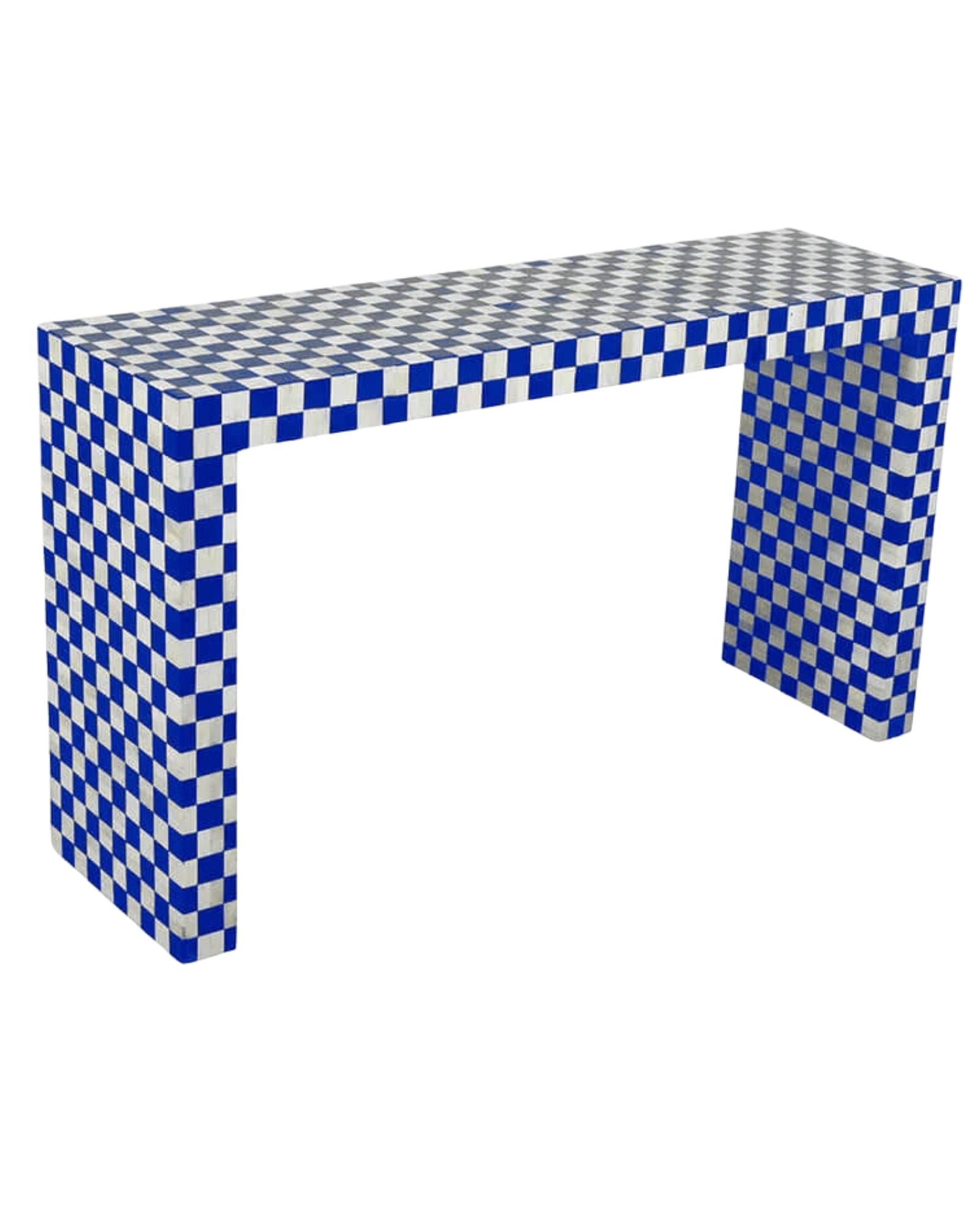Maze Console - Blue Bone Inlay - Tabeer Homes