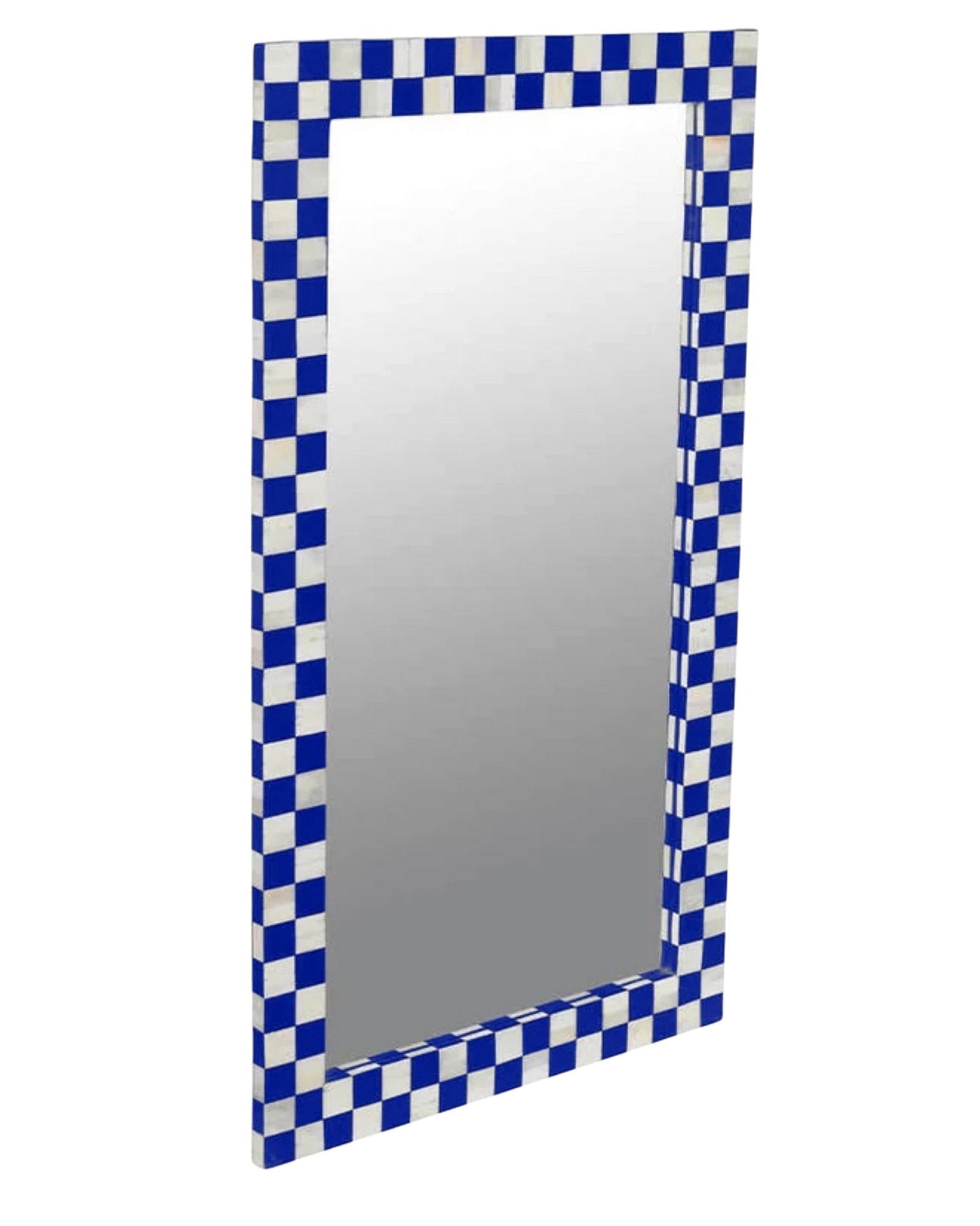 Maze Mirror - Blue Bone Inlay - Tabeer Homes