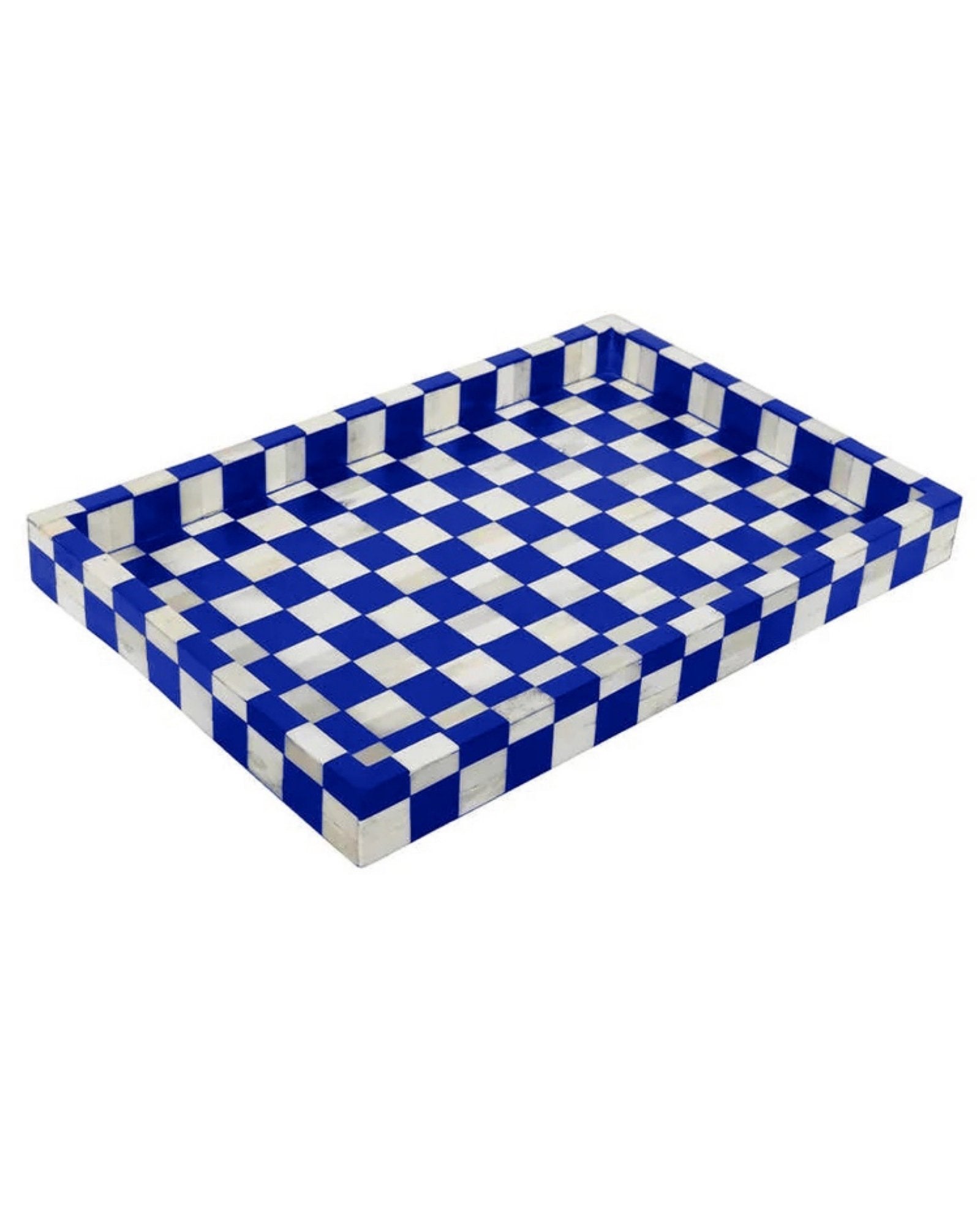 Maze Tray - Blue Bone Inlay - Tabeer Homes