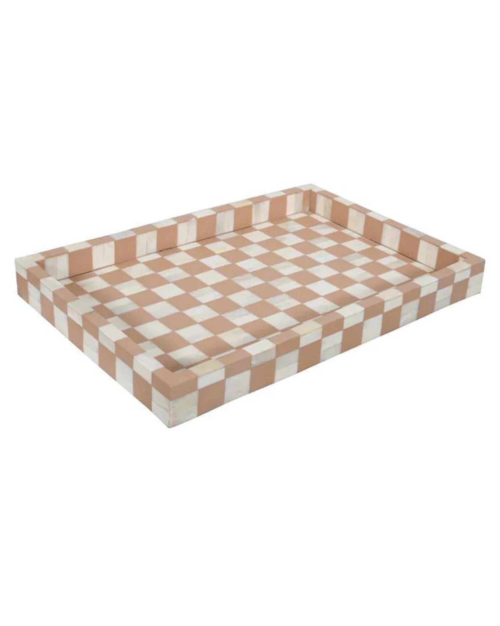 Maze Tray - Brown Bone Inlay - Tabeer Homes