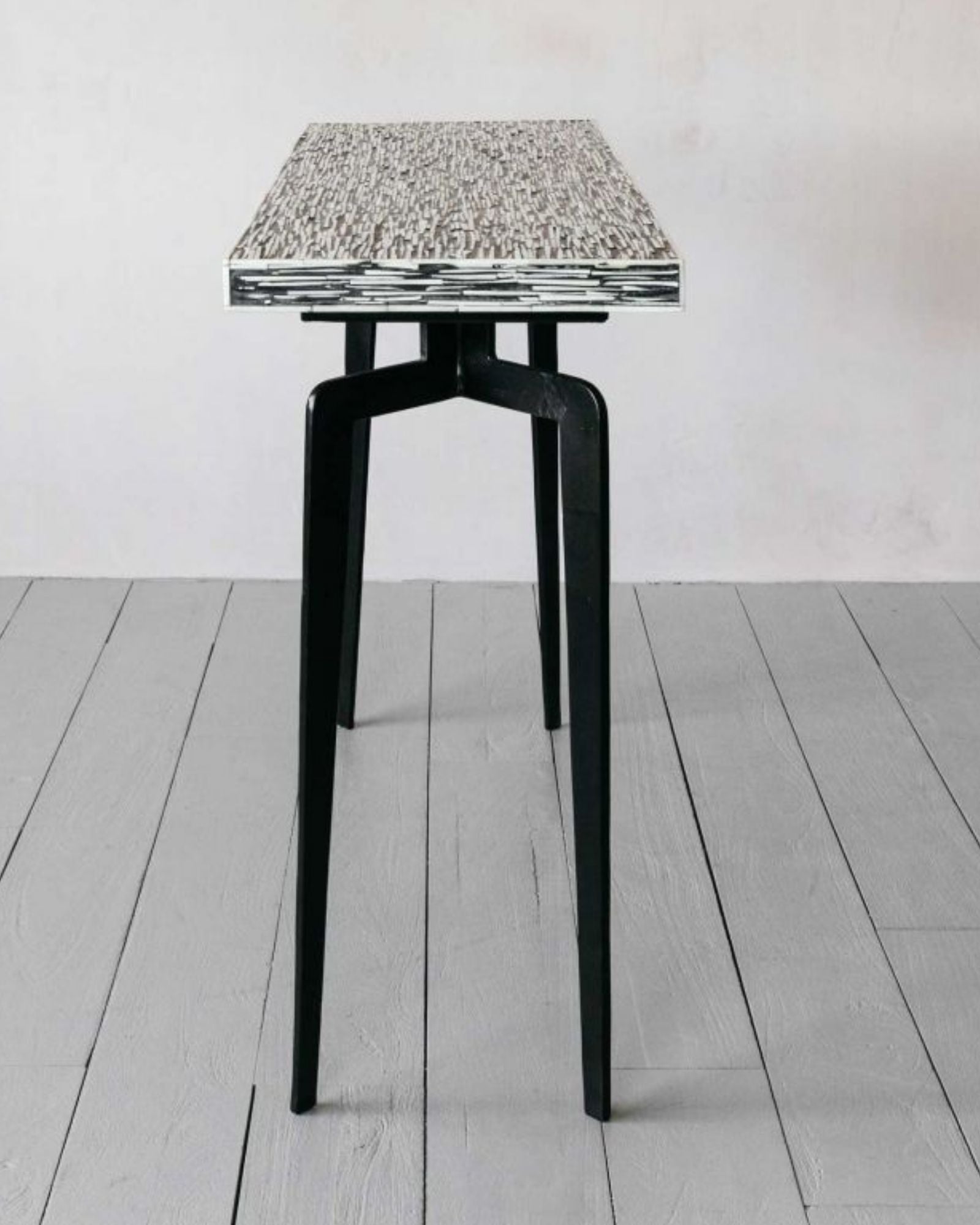 Meena Console Table - Black & White Bone Inlay - Tabeer Homes