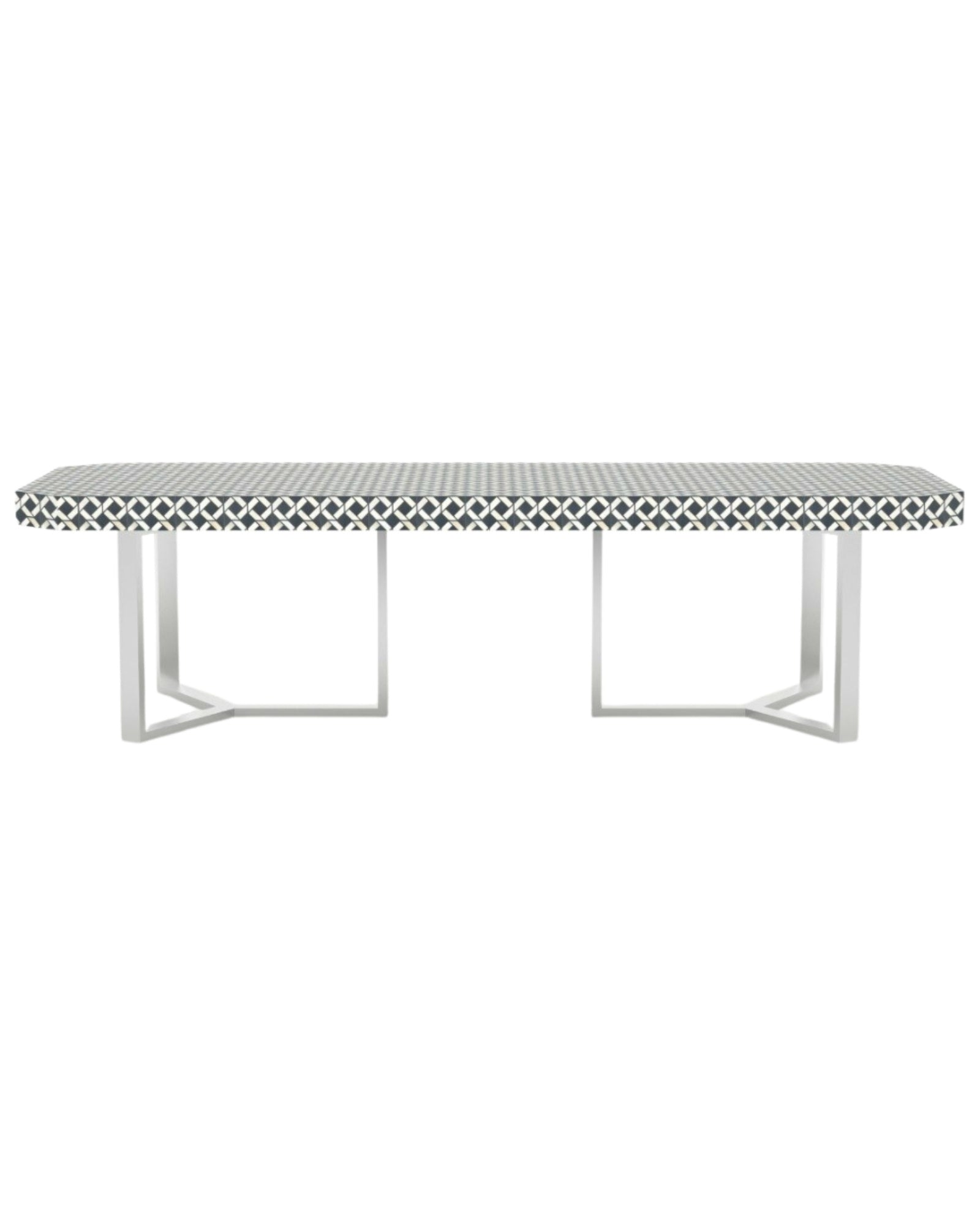 Milos Dining Table - Bone Inlay 8 Seater - Tabeer Homes