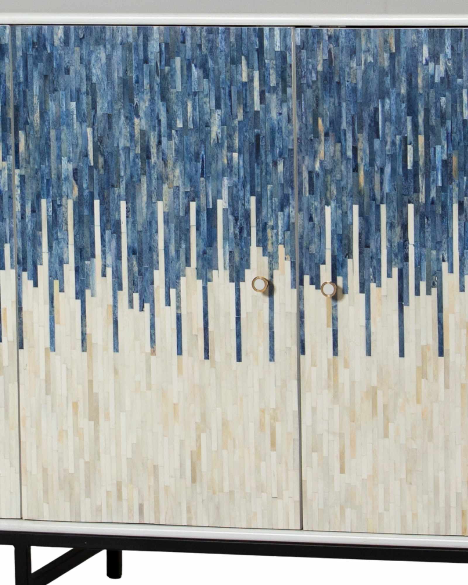 Naveli Sideboard Blue Bone Carved with Tabeer Homes