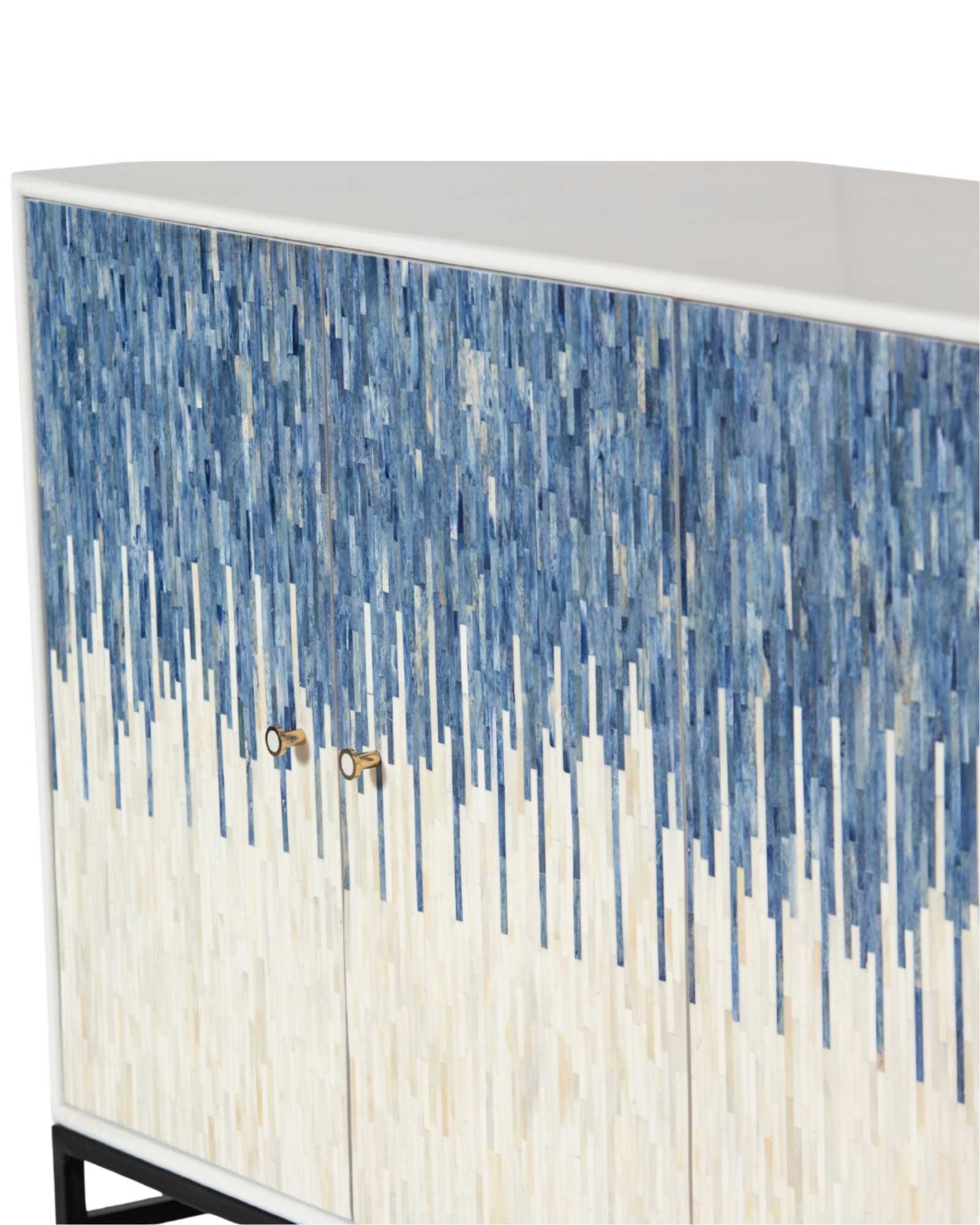 Naveli Sideboard Blue Bone Carved with Tabeer Homes