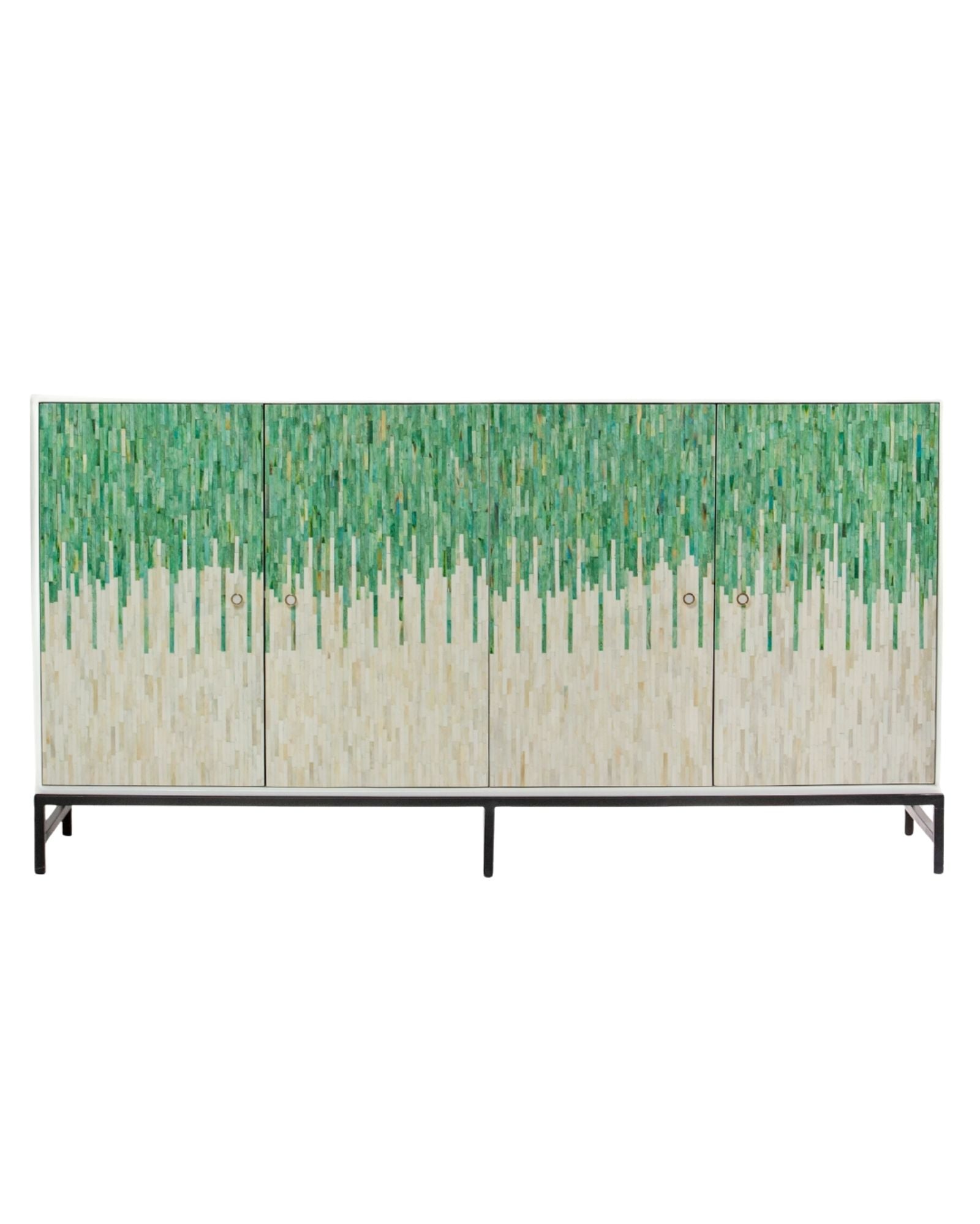 Naveli Sideboard Green Bone Carved by Tabeer Homes