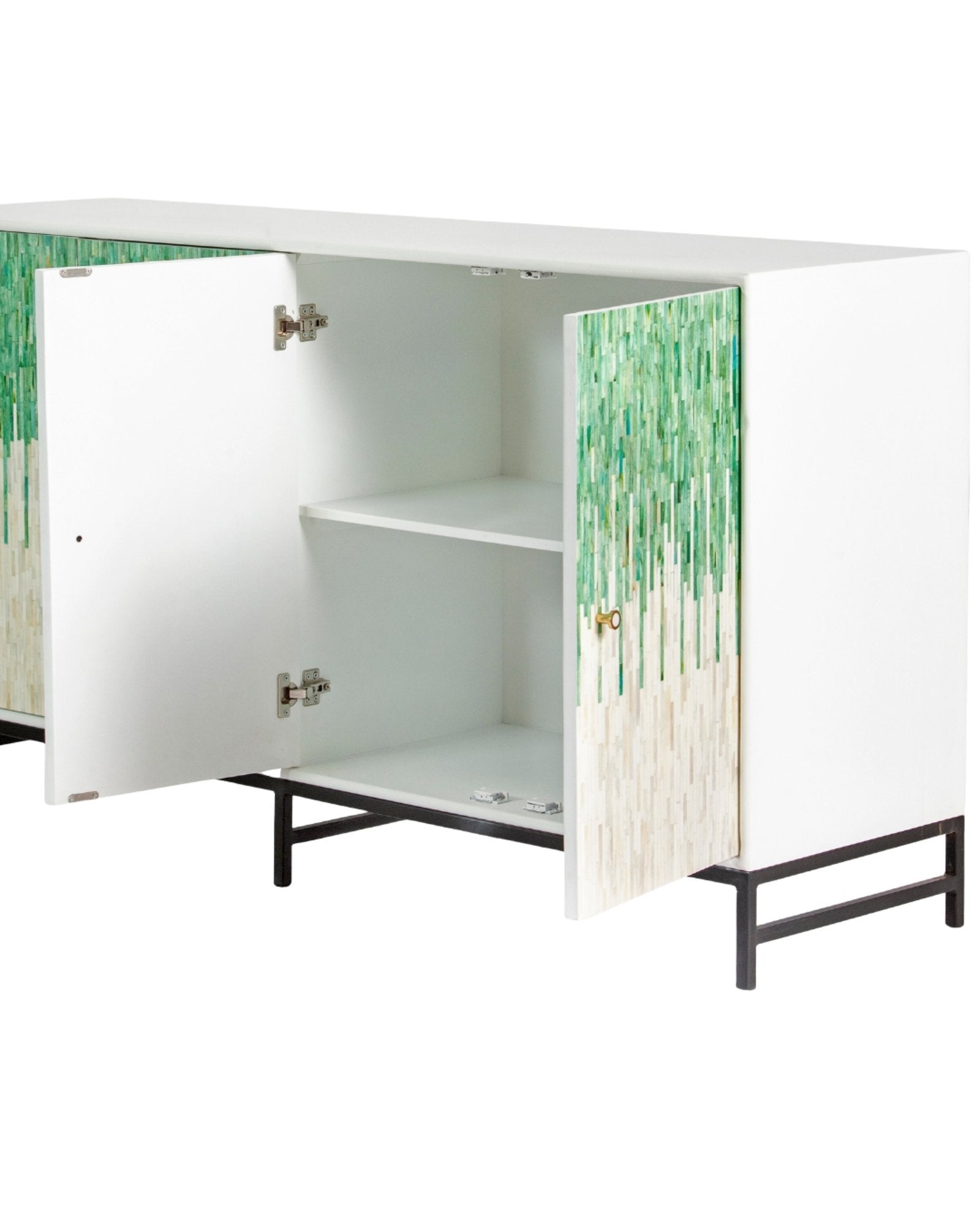 Naveli Sideboard Green Bone Carved by Tabeer Homes
